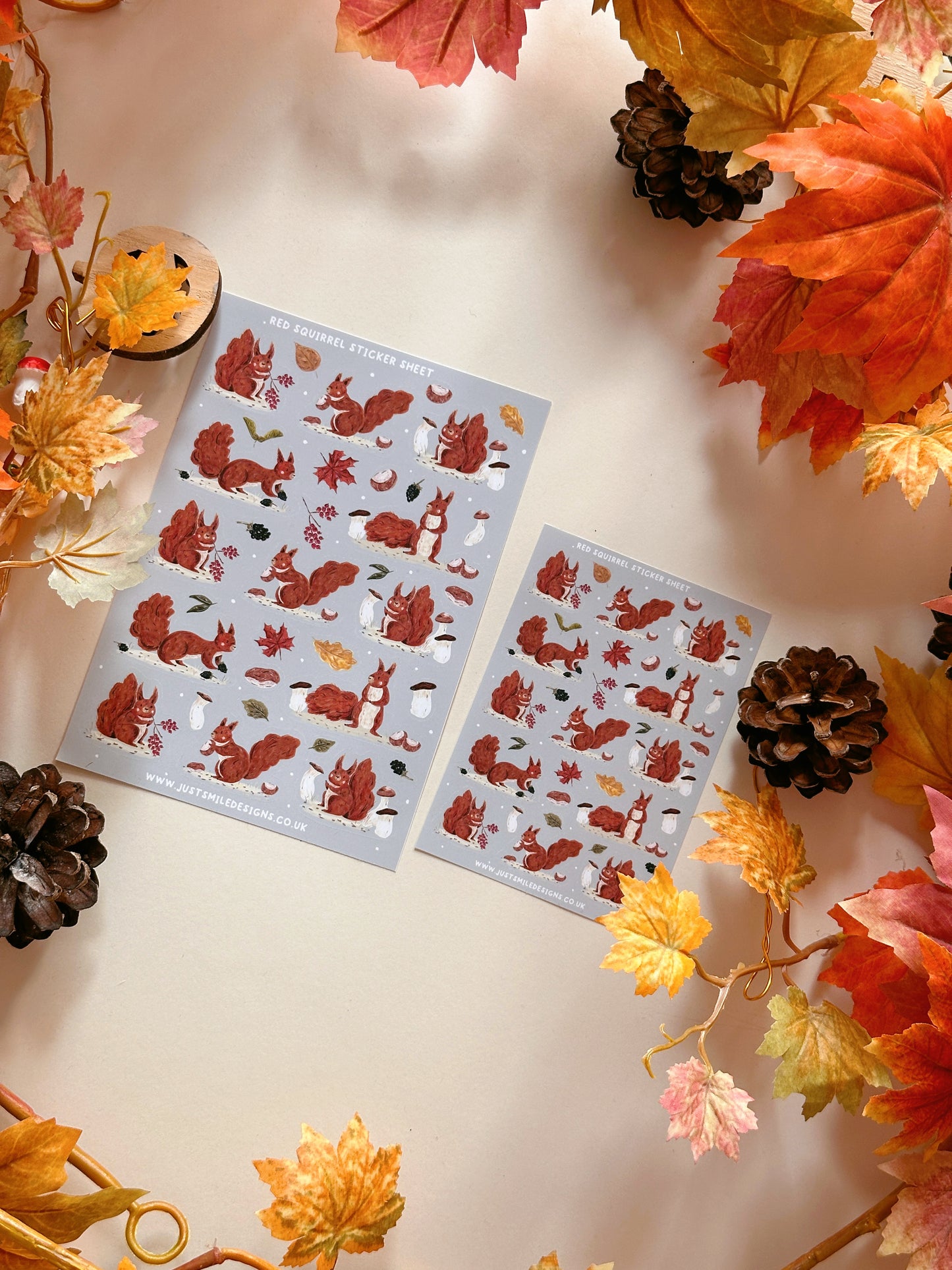 Autumn Squirrel Sticker Sheet
