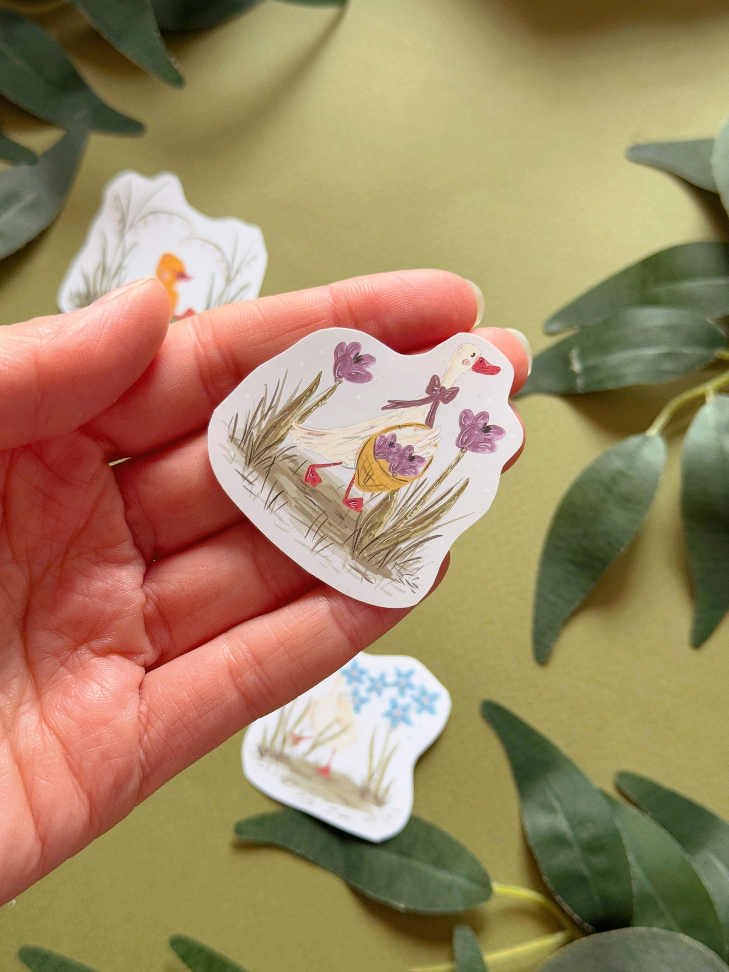 Spring Duck Sticker