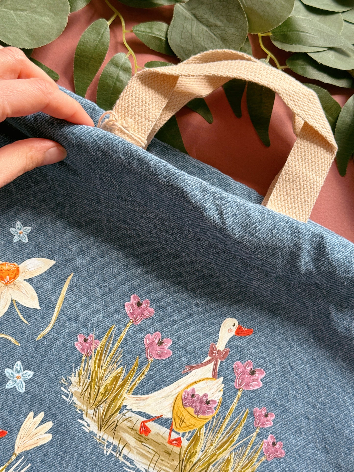 Duck Drawstring Tote Bag