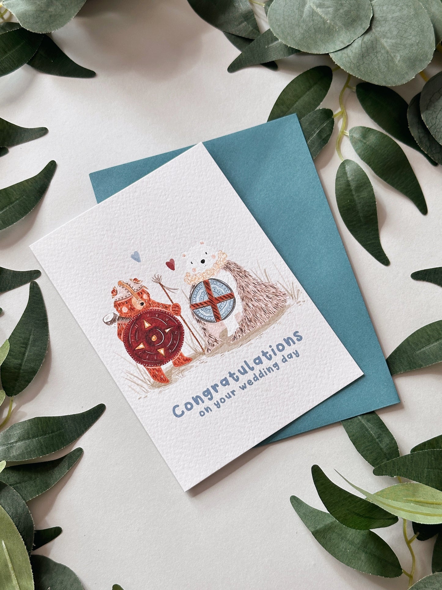 Viking Bears Wedding Card