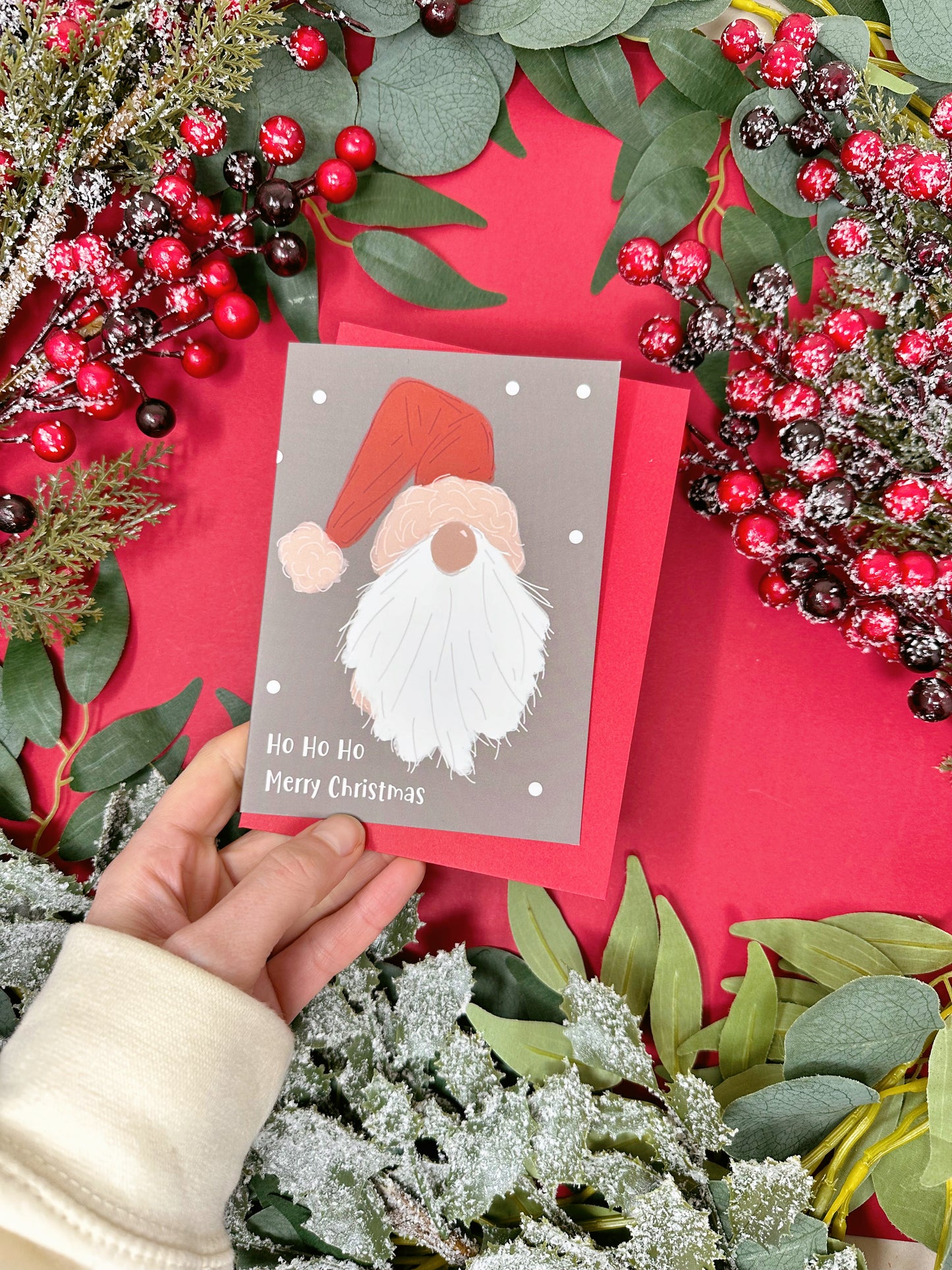 Gonk Christmas Card - Santa