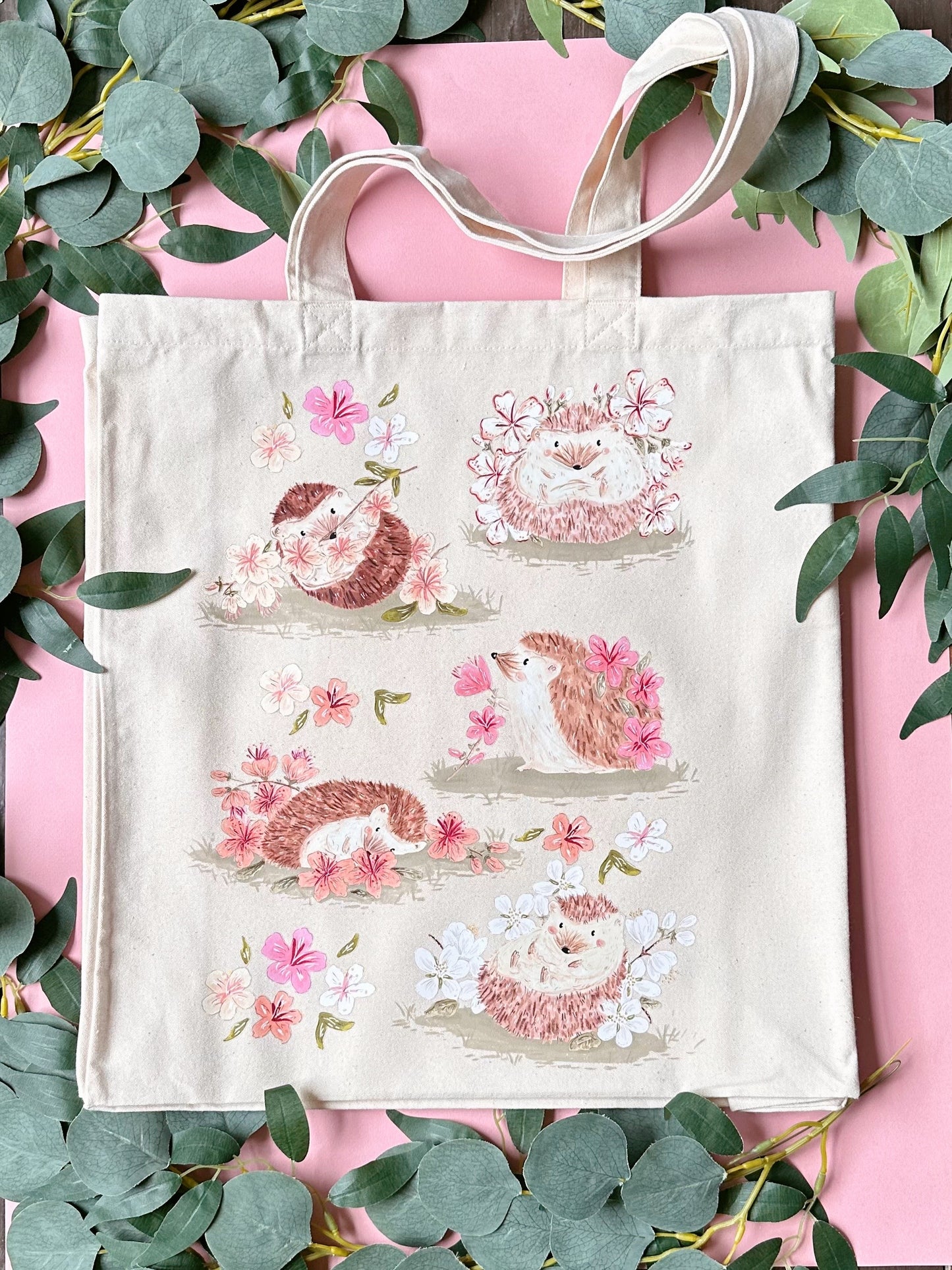 Sakura Hedgehog Giant Tote Bag