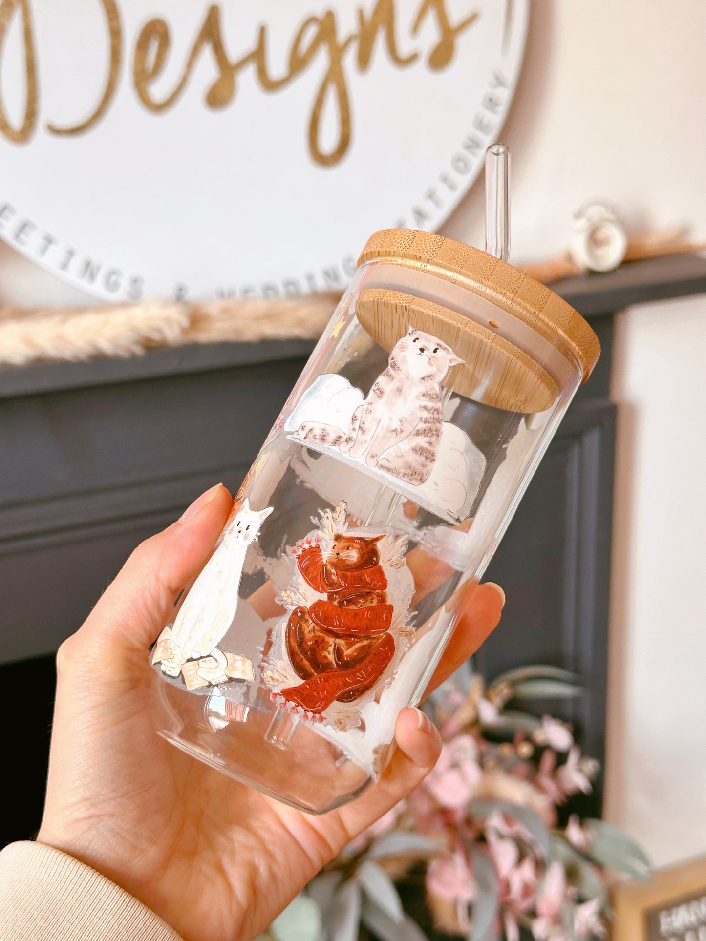 Era Cats Glass Tumbler