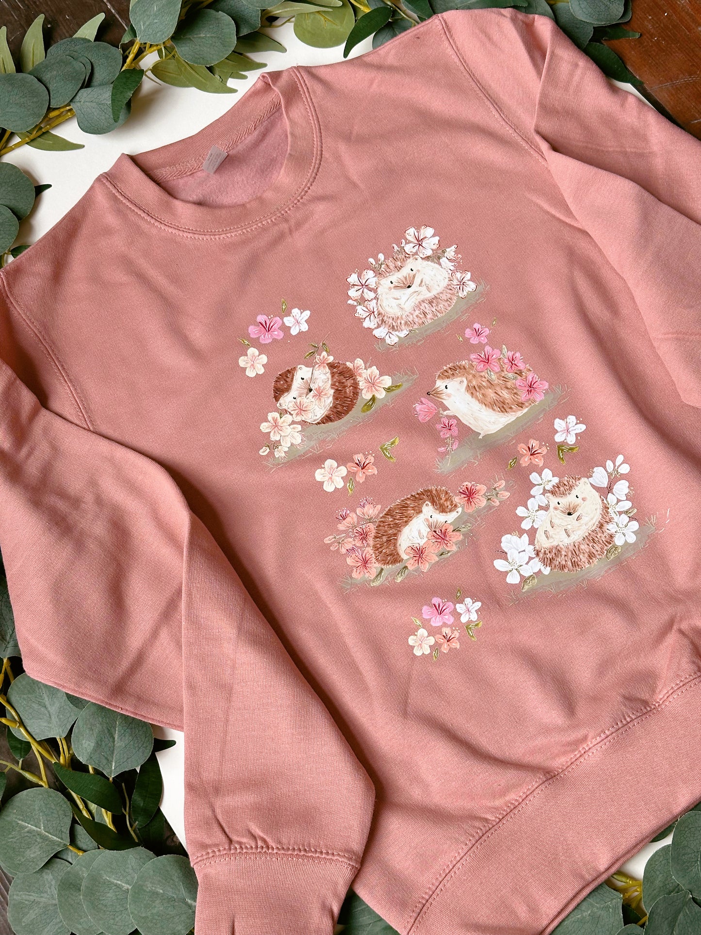 Sakura Hedgehog Graphic Sweatshirt - ADULT