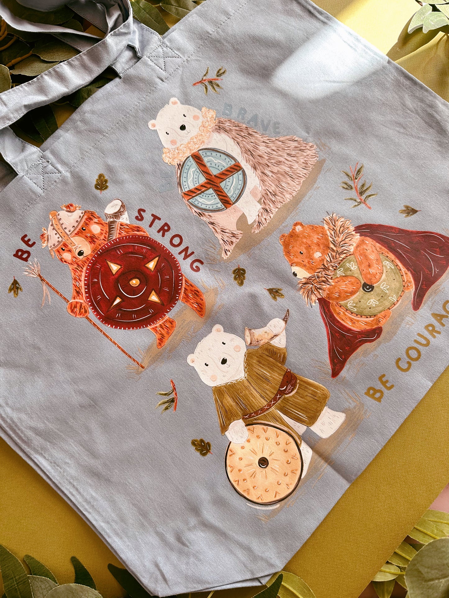 Viking Bears Maxi Tote Bag - Organic Cotton