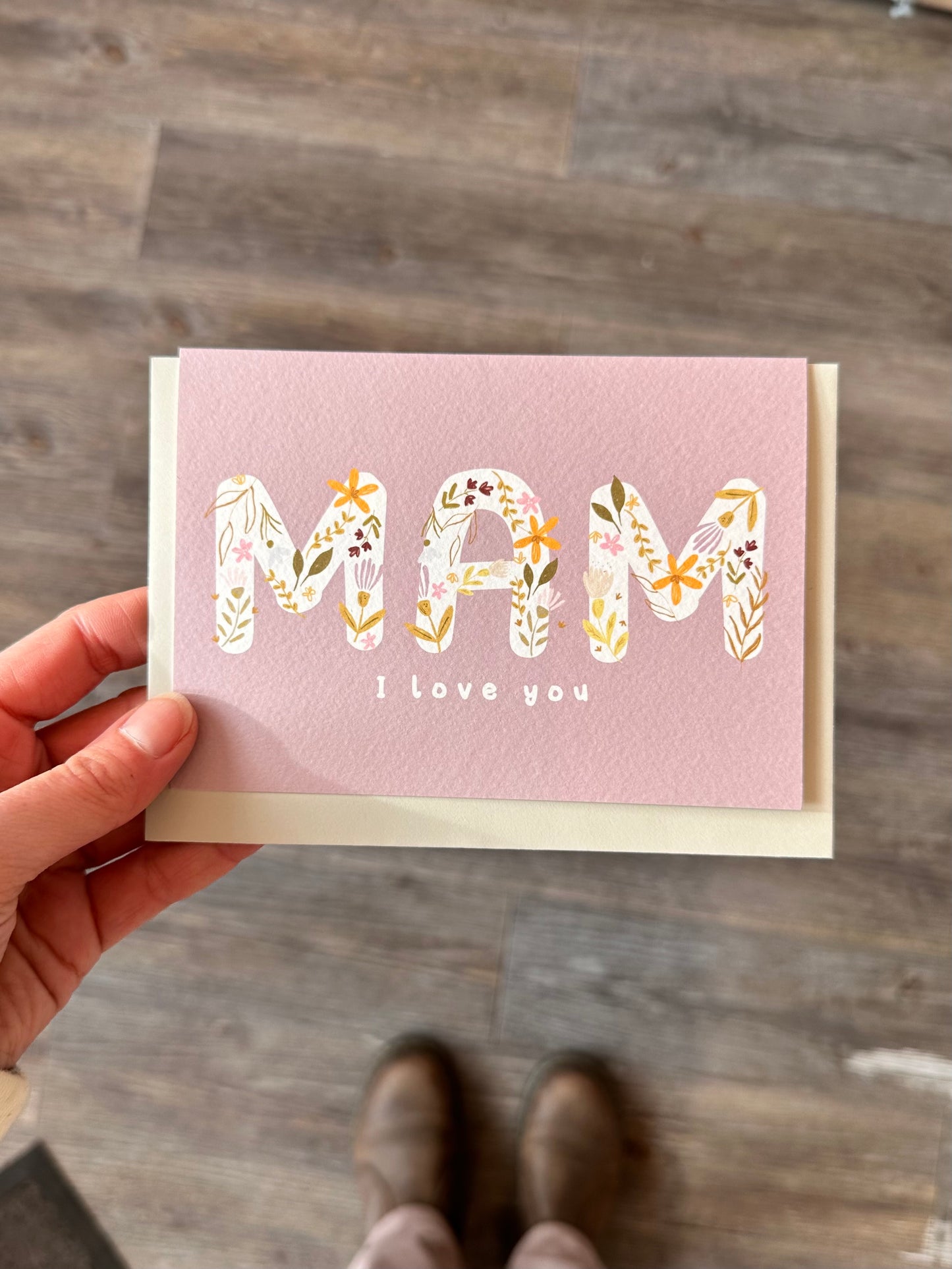 Mam Floral Card