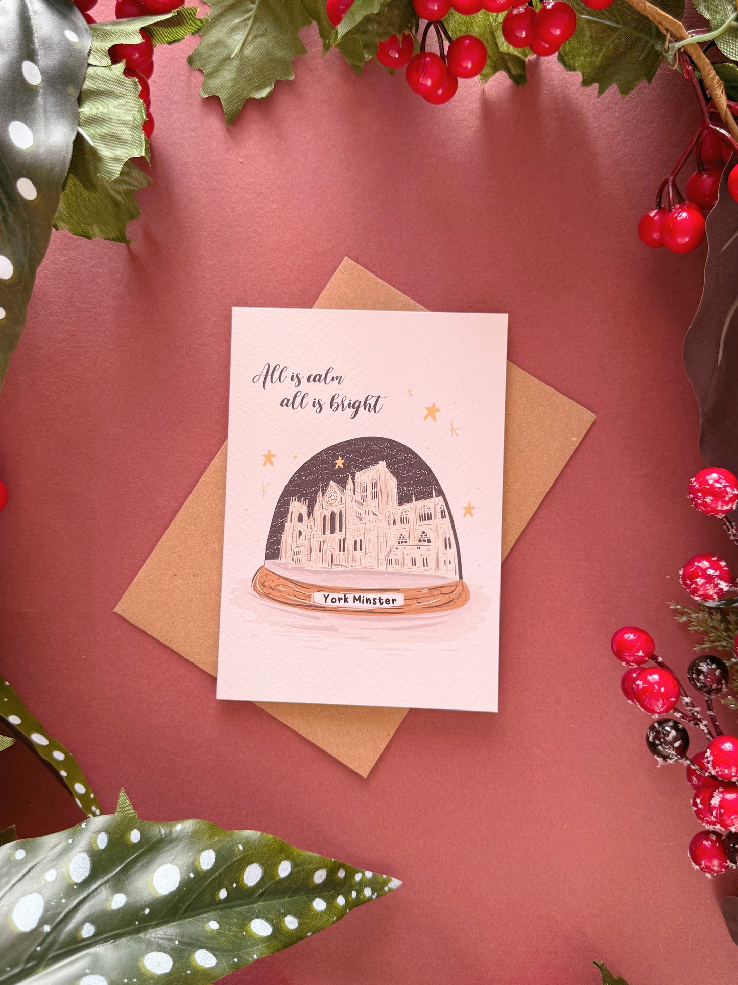 Globe York Minster Christmas Card