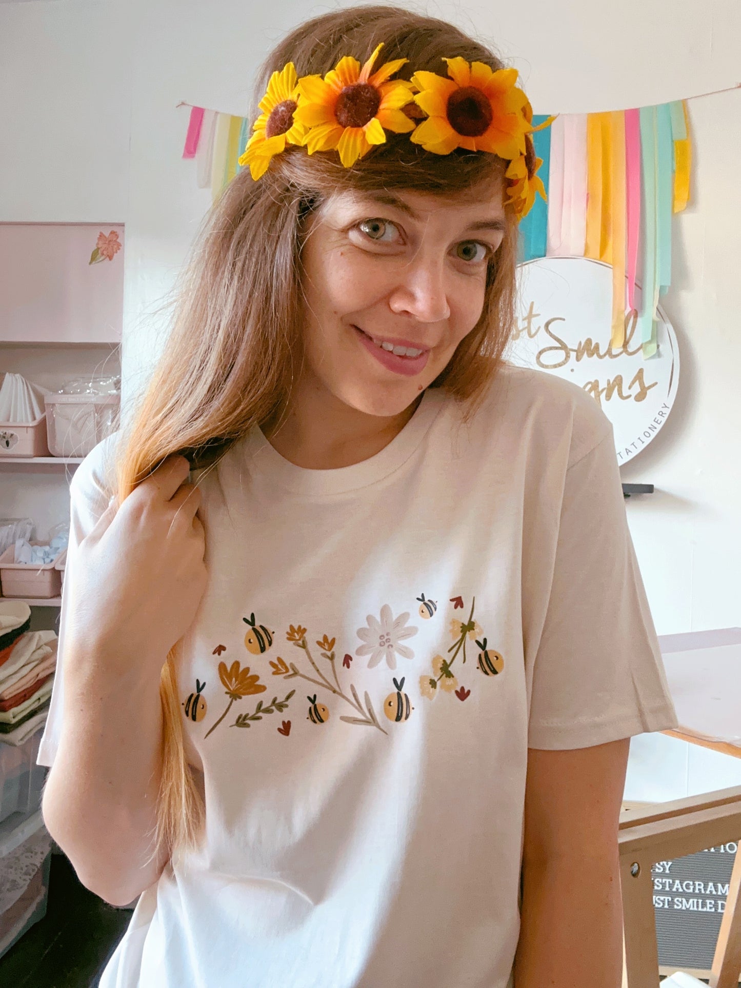 Autumnal Bee T-Shirt - Organic Cotton