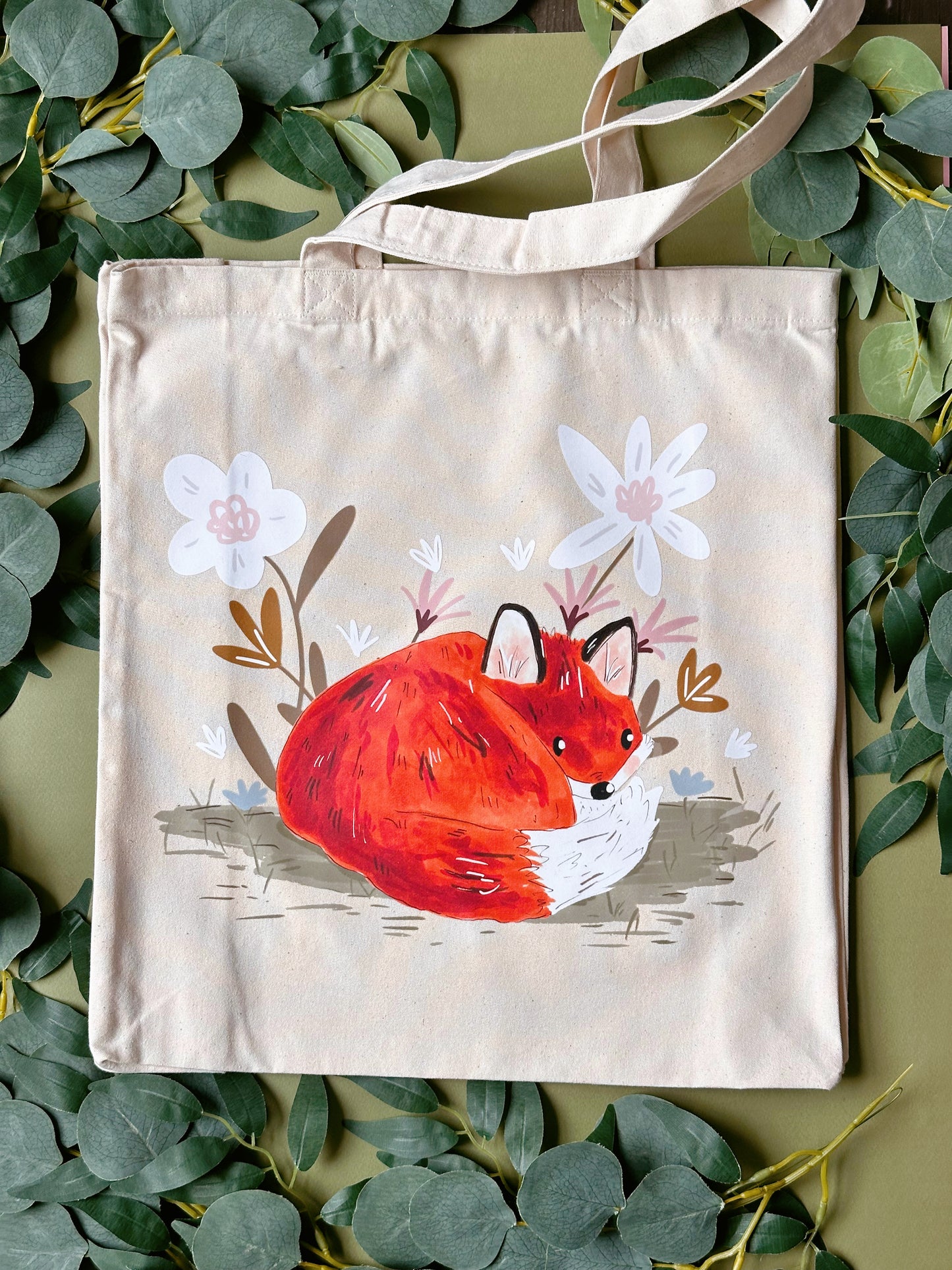 Daisy Fox Giant Tote Bag