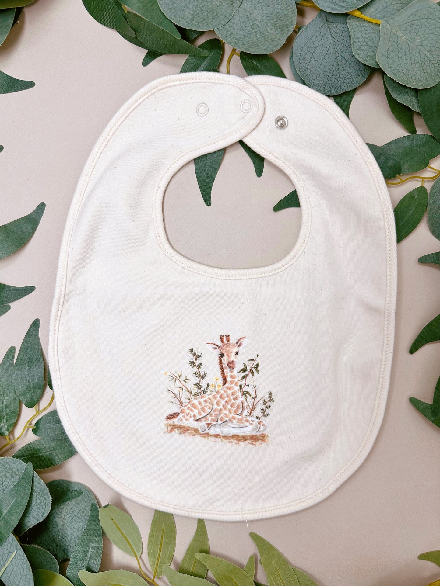 Baby Giraffe Bib & Hat Set