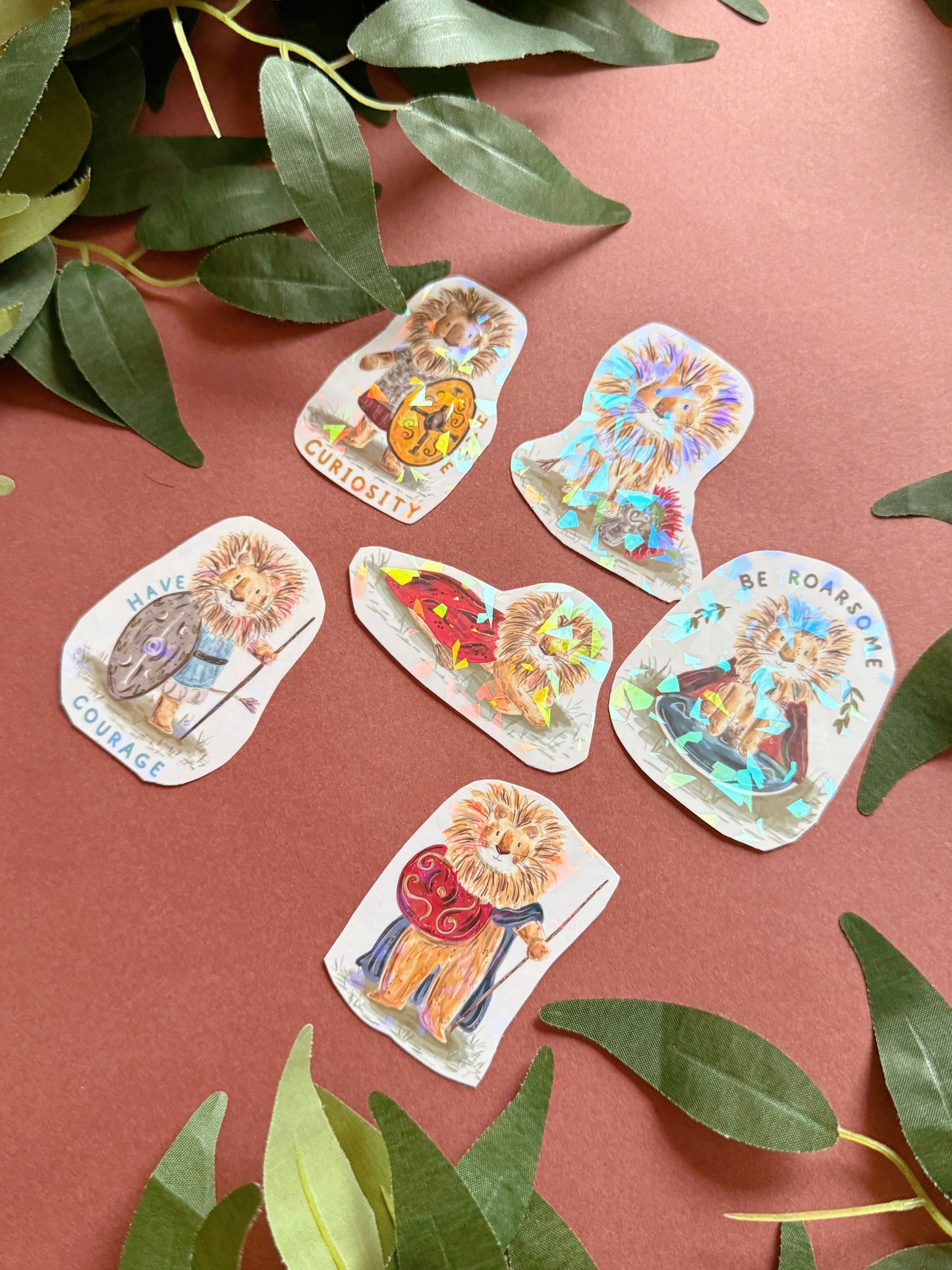 Warrior Lion Sticker - Holographic