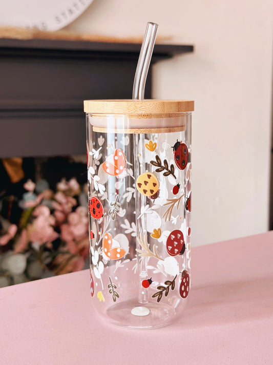 Ladybird glass tumbler
