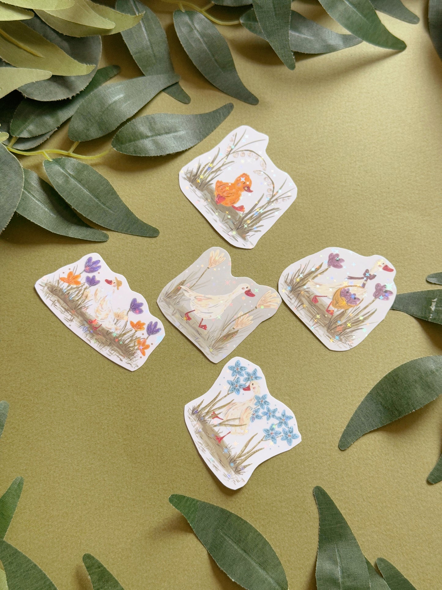 Spring Duck Sticker - Holographic