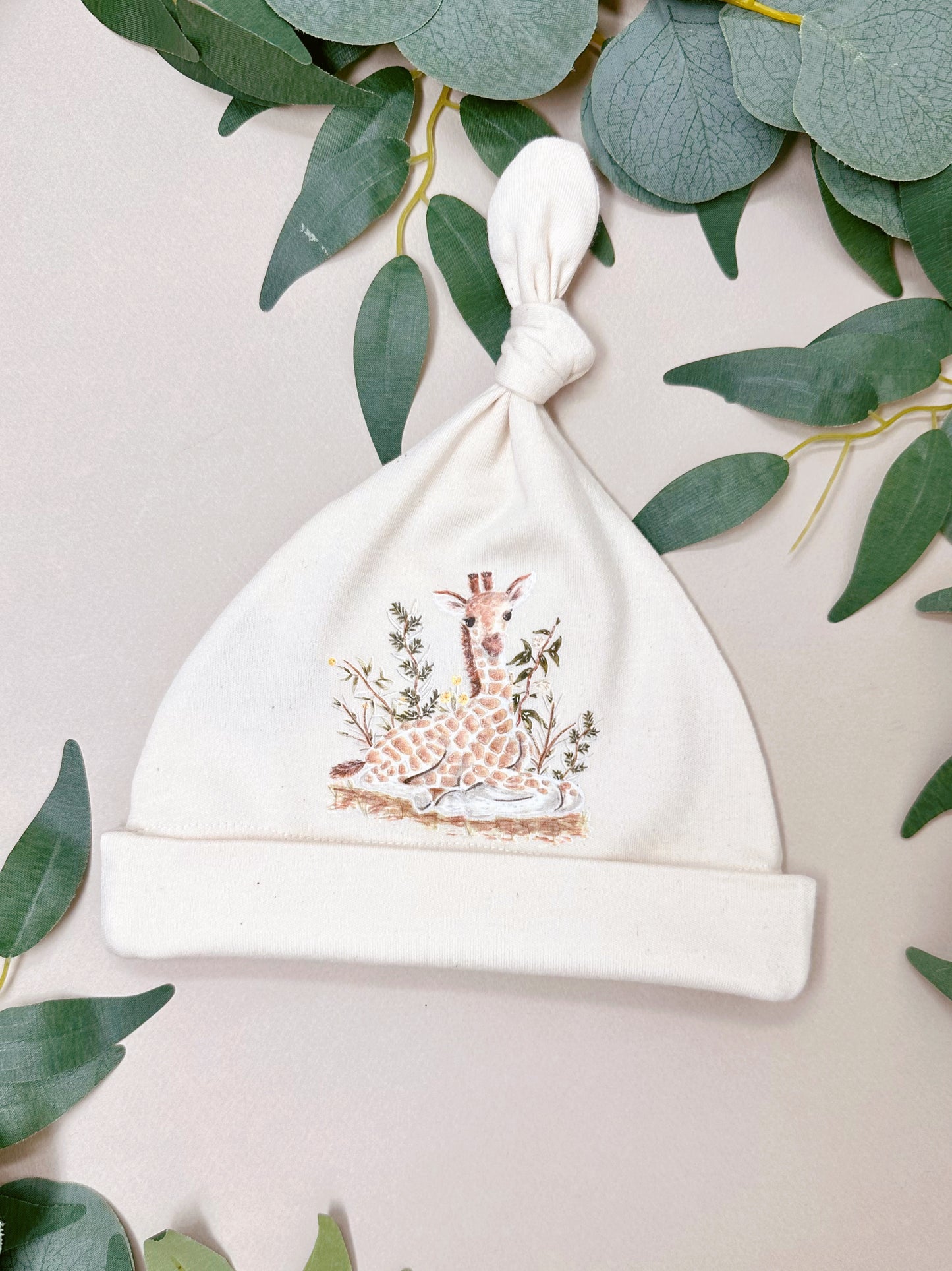 Baby Giraffe Bib & Hat Set