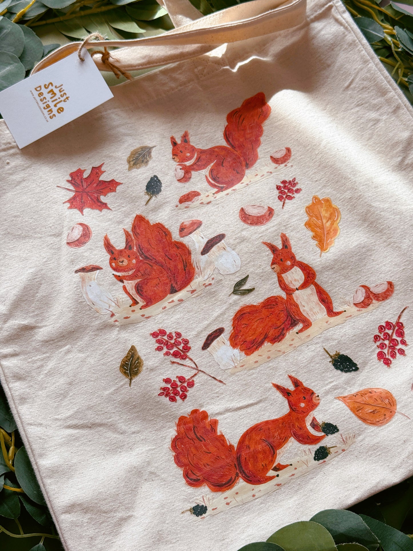 Red Squirrel Giant Tote Bag