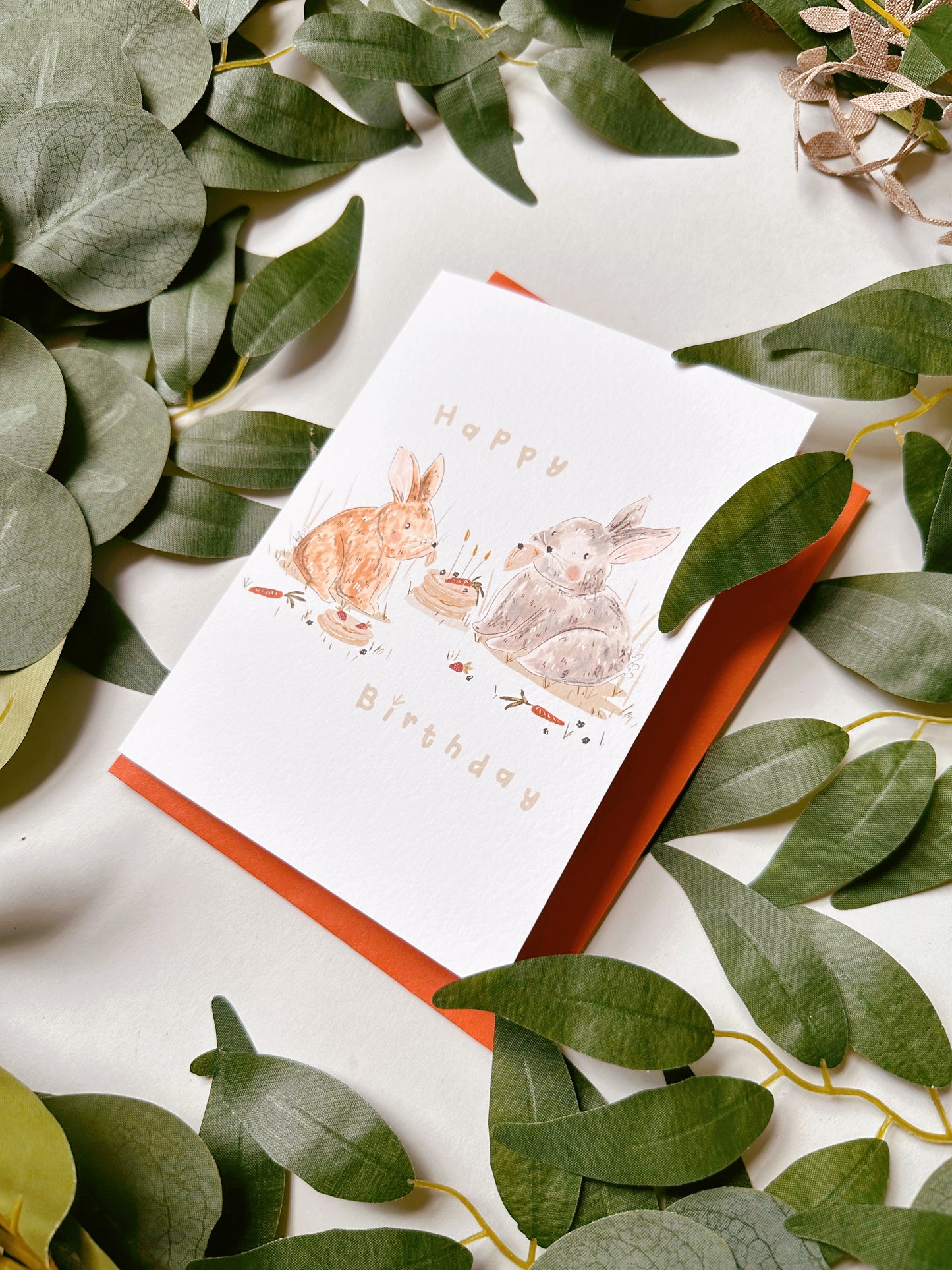 Rabbit Pancake Birthday Card