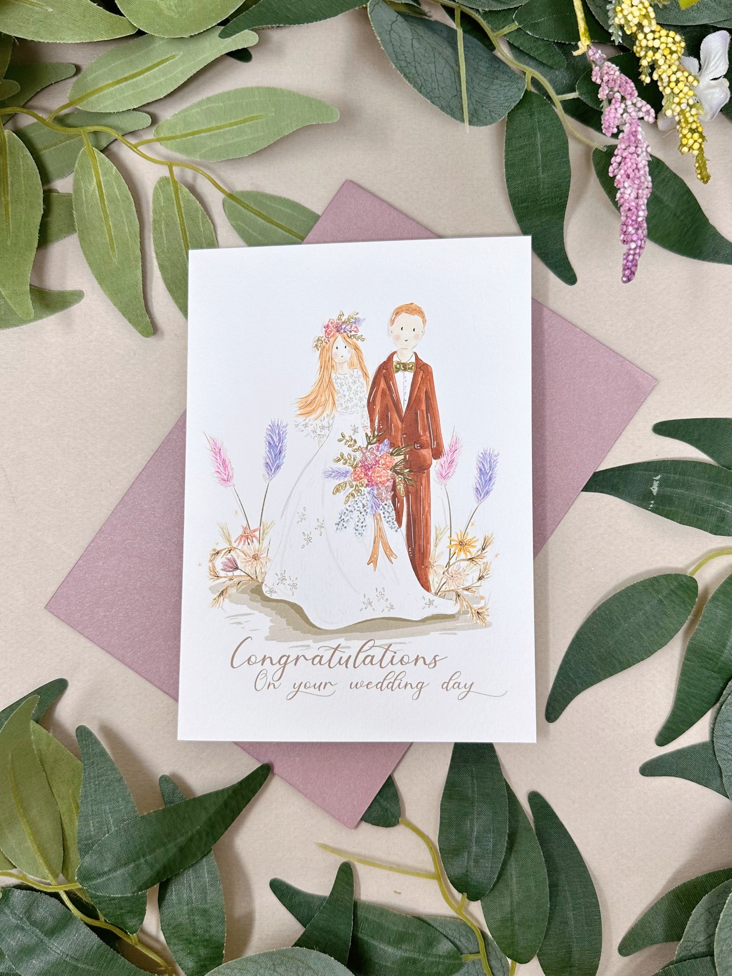 Bohemian Wedding Card