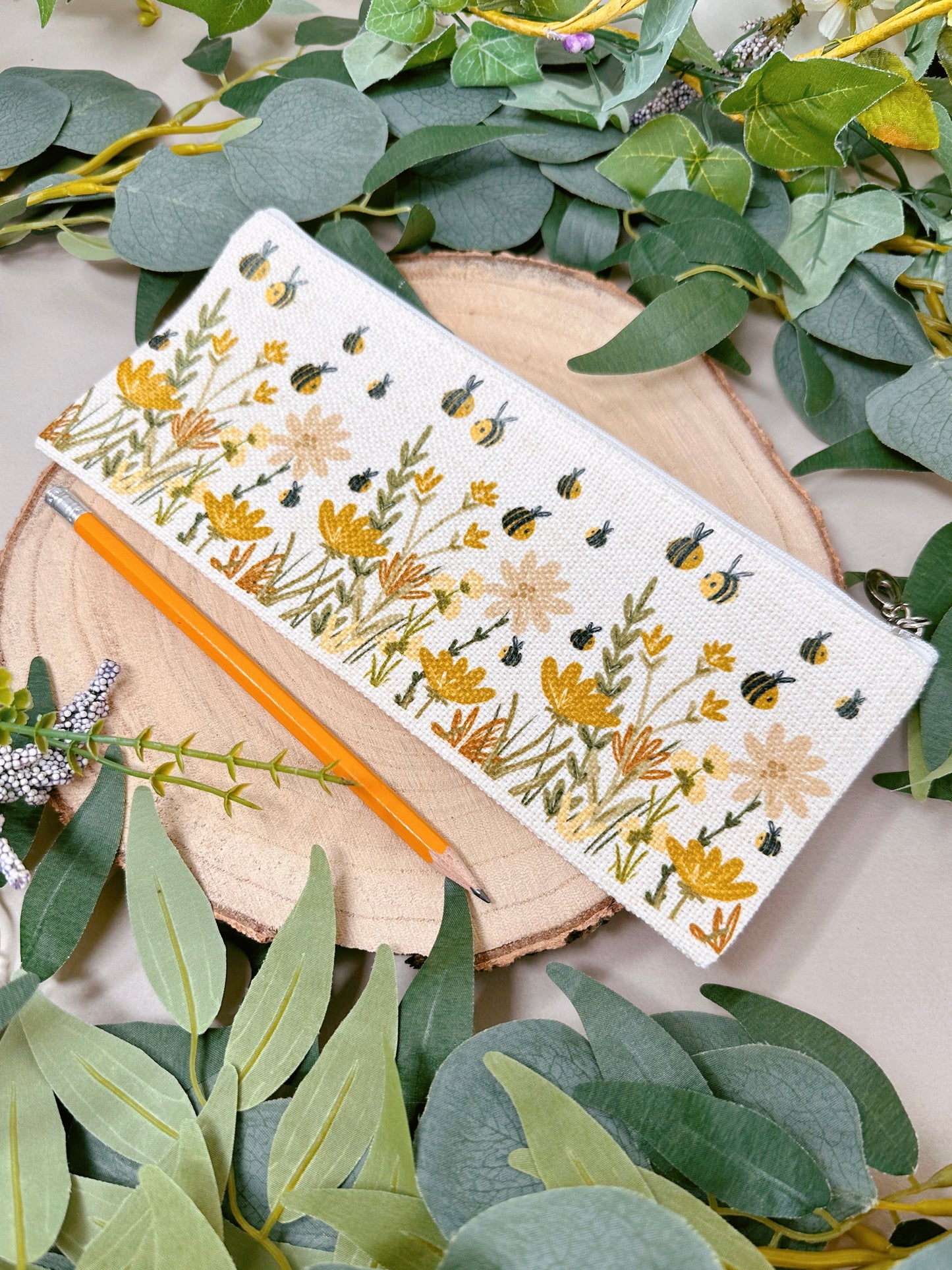 Autumn Bee Zip Case