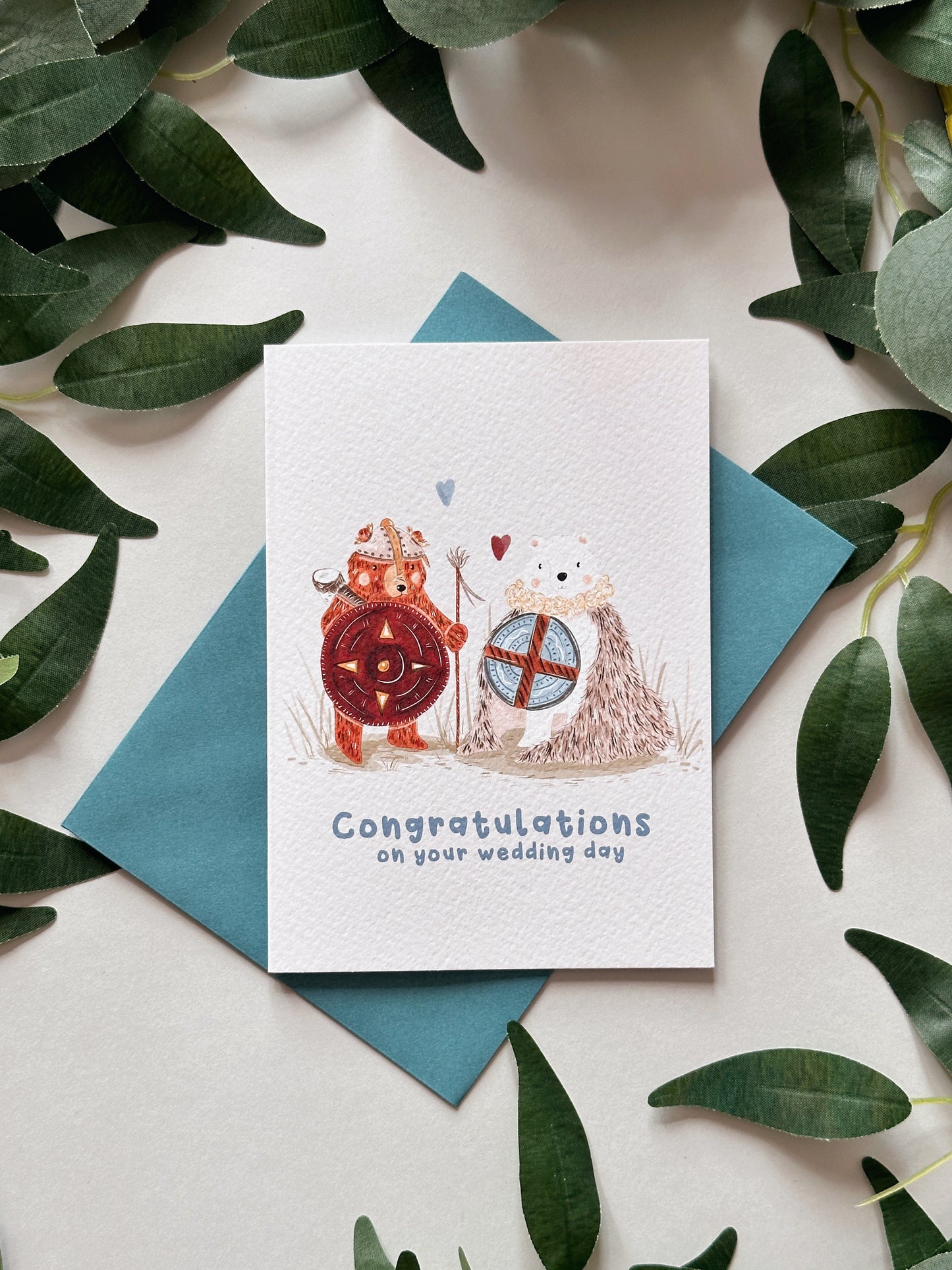Viking Bears Wedding Card