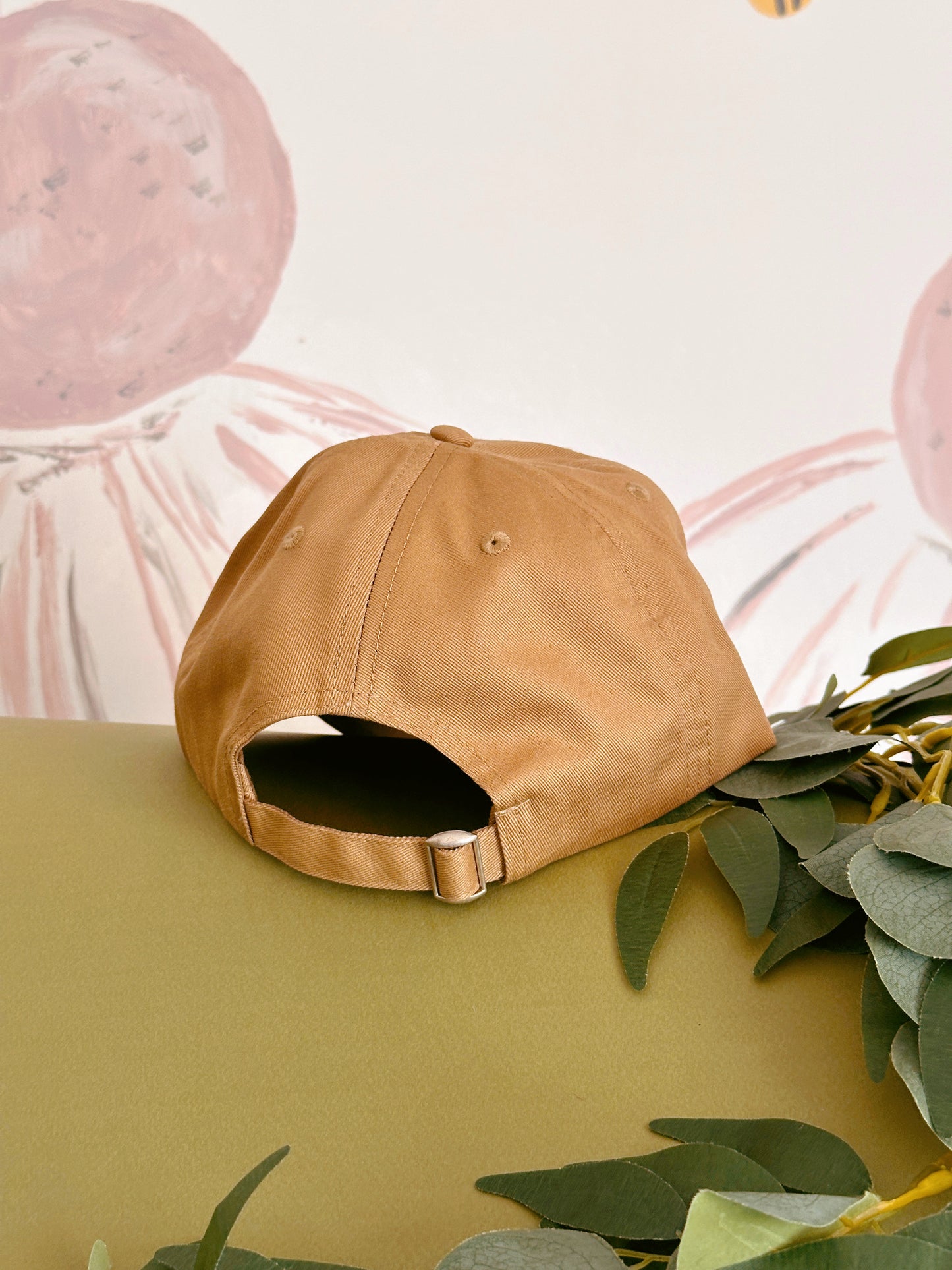 Floral Bee Embroidered Baseball Cap
