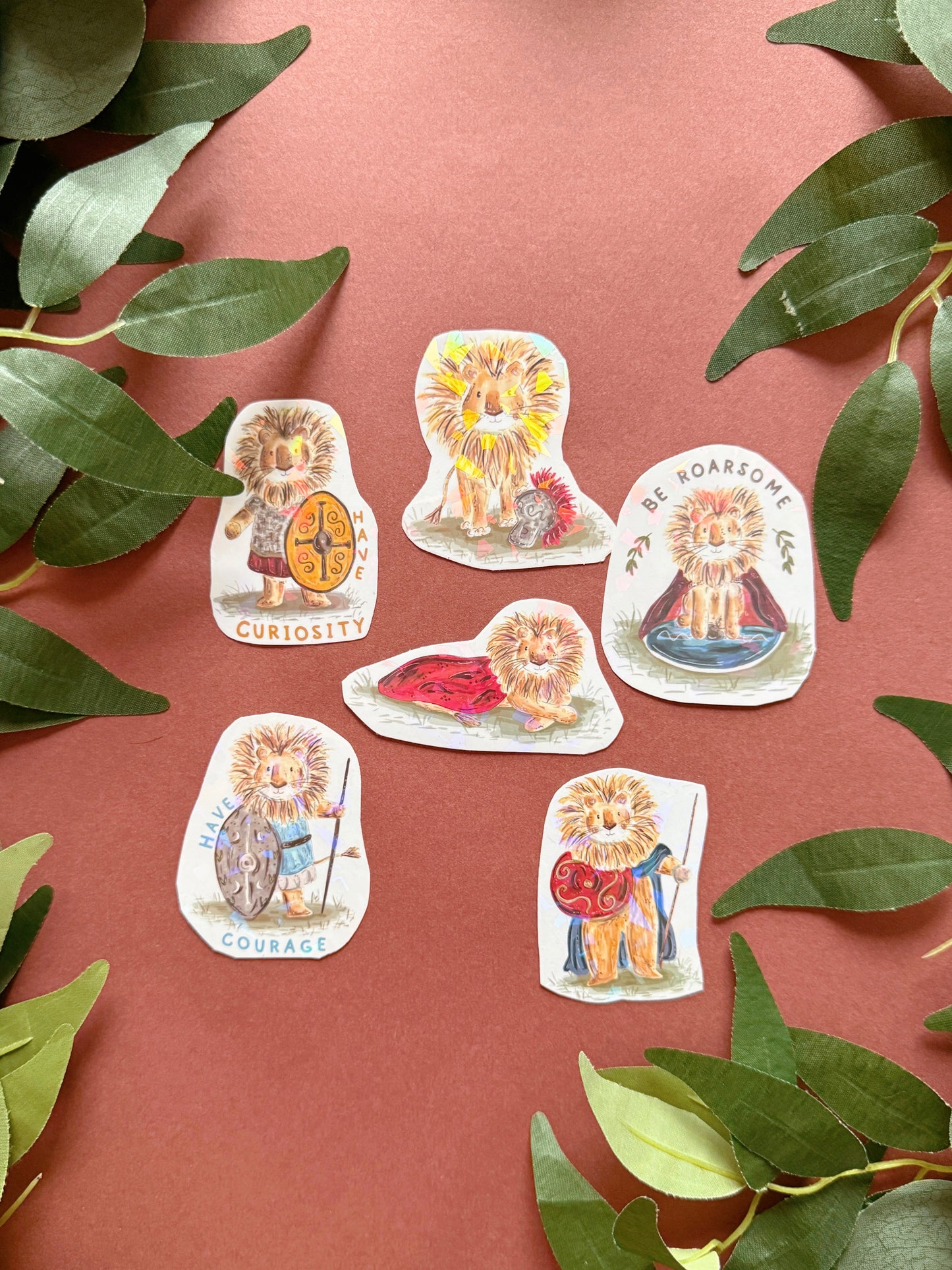 Warrior Lion Sticker - Holographic