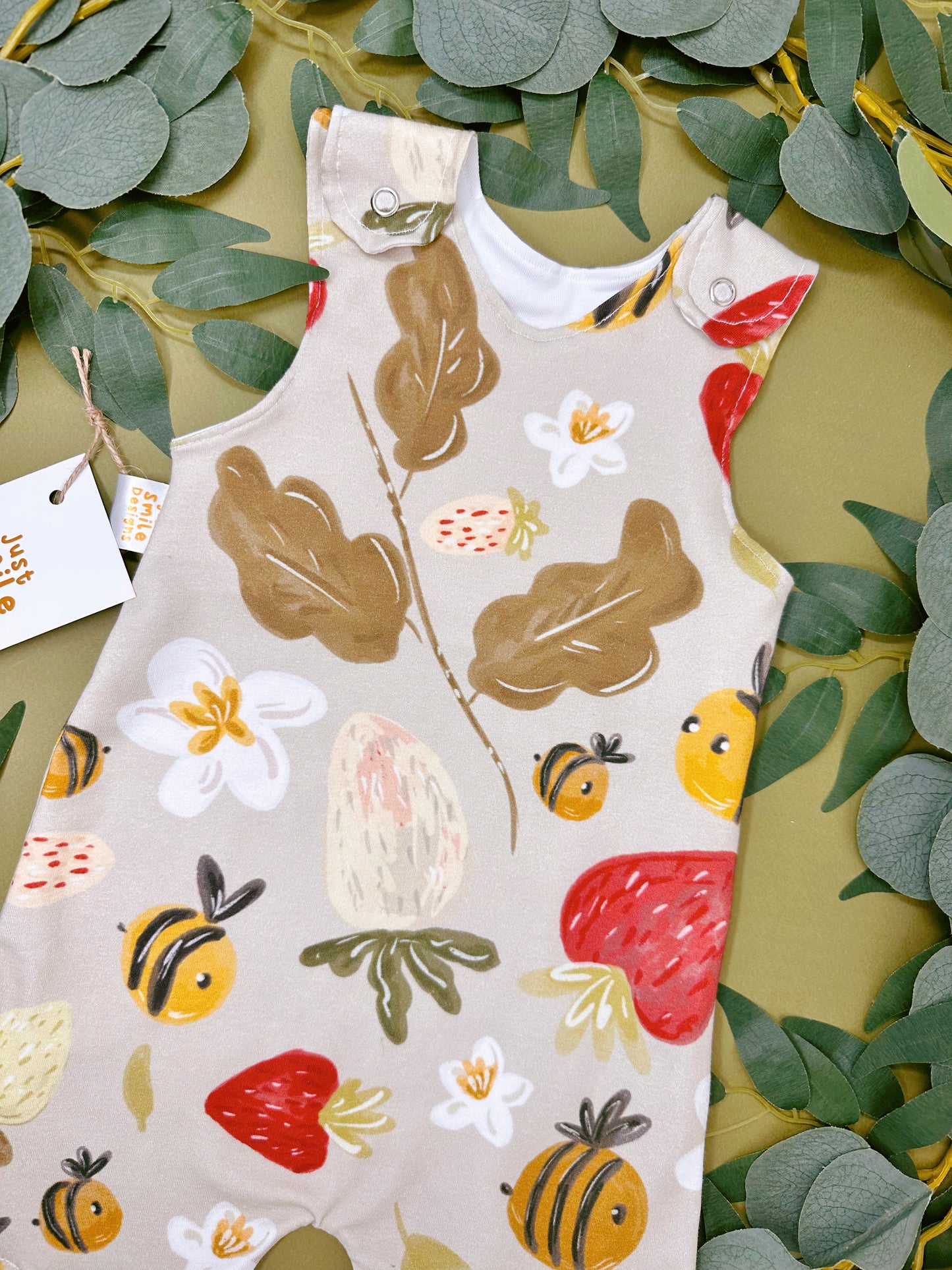 Strawberry Bee Short Romper