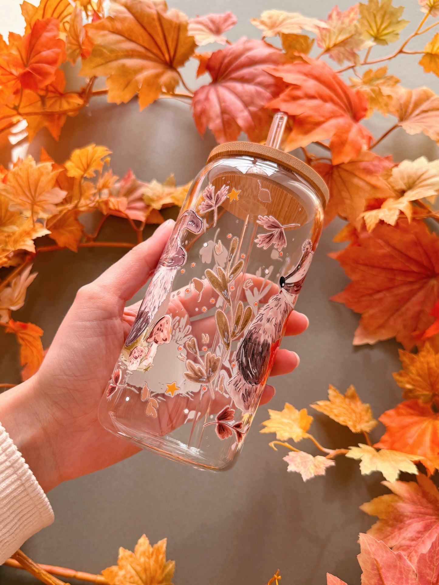 Witch pumpkin Badger Glass Tumbler