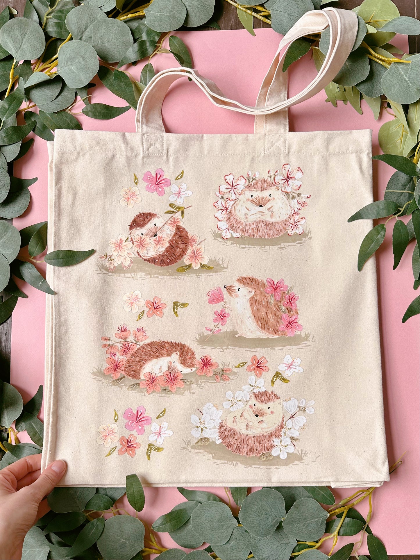Sakura Hedgehog Giant Tote Bag