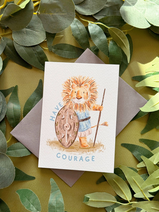 Lion card- have courage