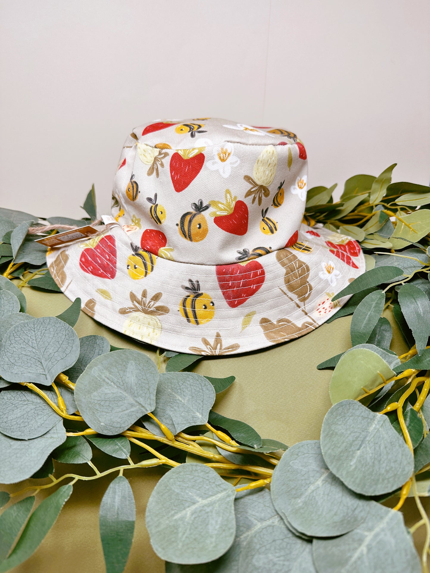 Strawberry Bee Bucket Hat - Adult & Child Sizing