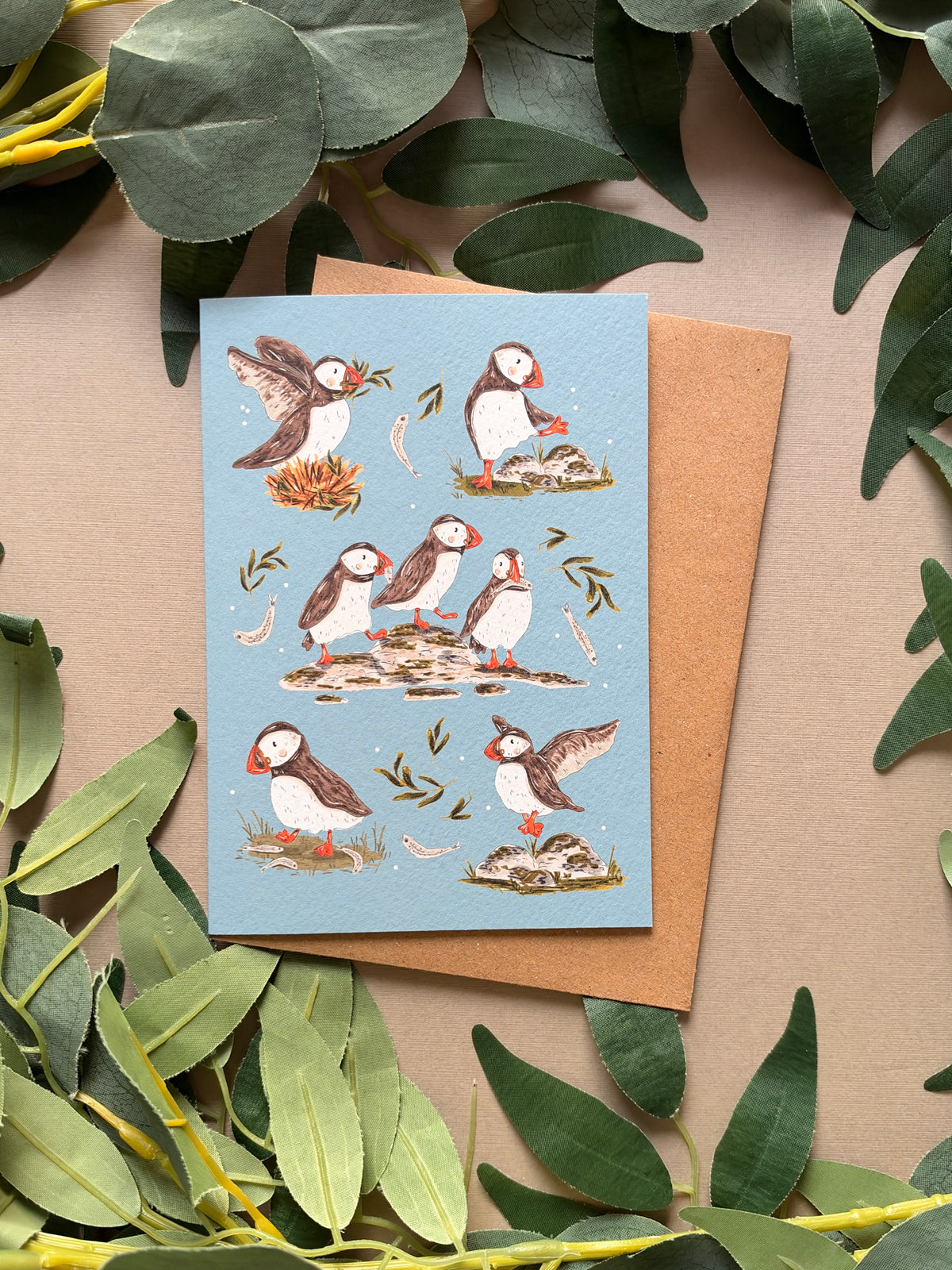 Puffins Card