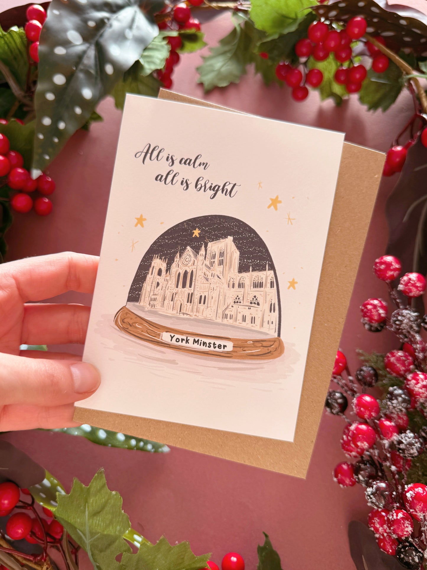 Globe York Minster Christmas Card
