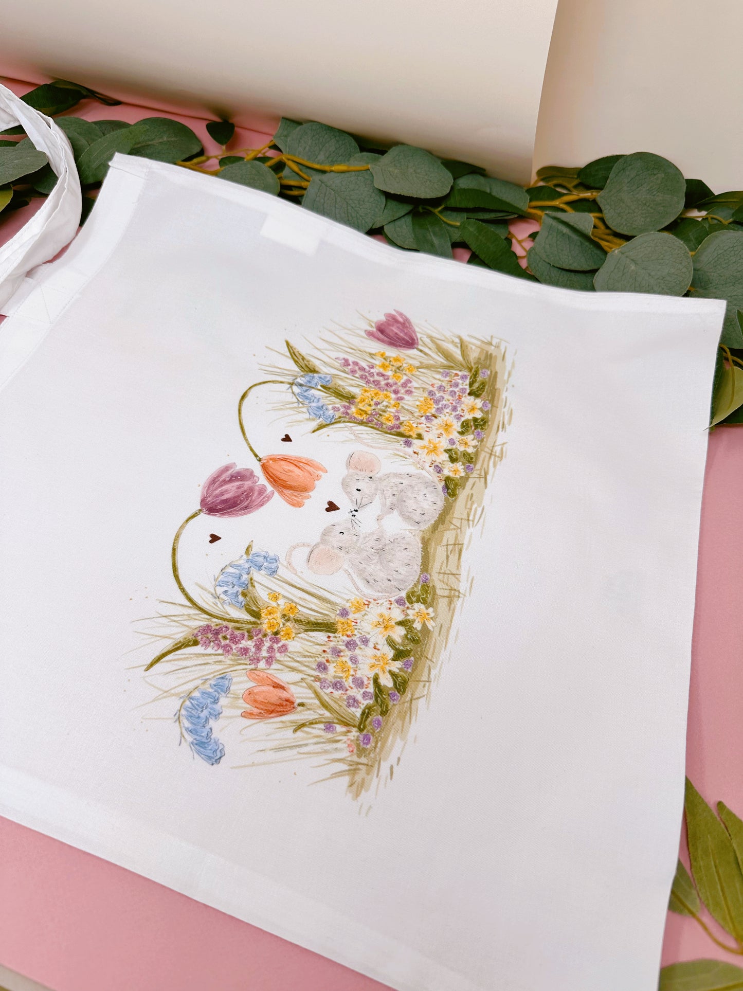 Tulip Mice Tote Bag