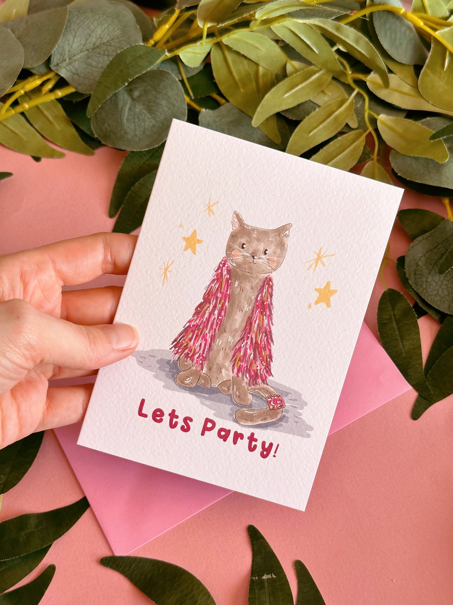Lets Party Cat Era Birthday Card
