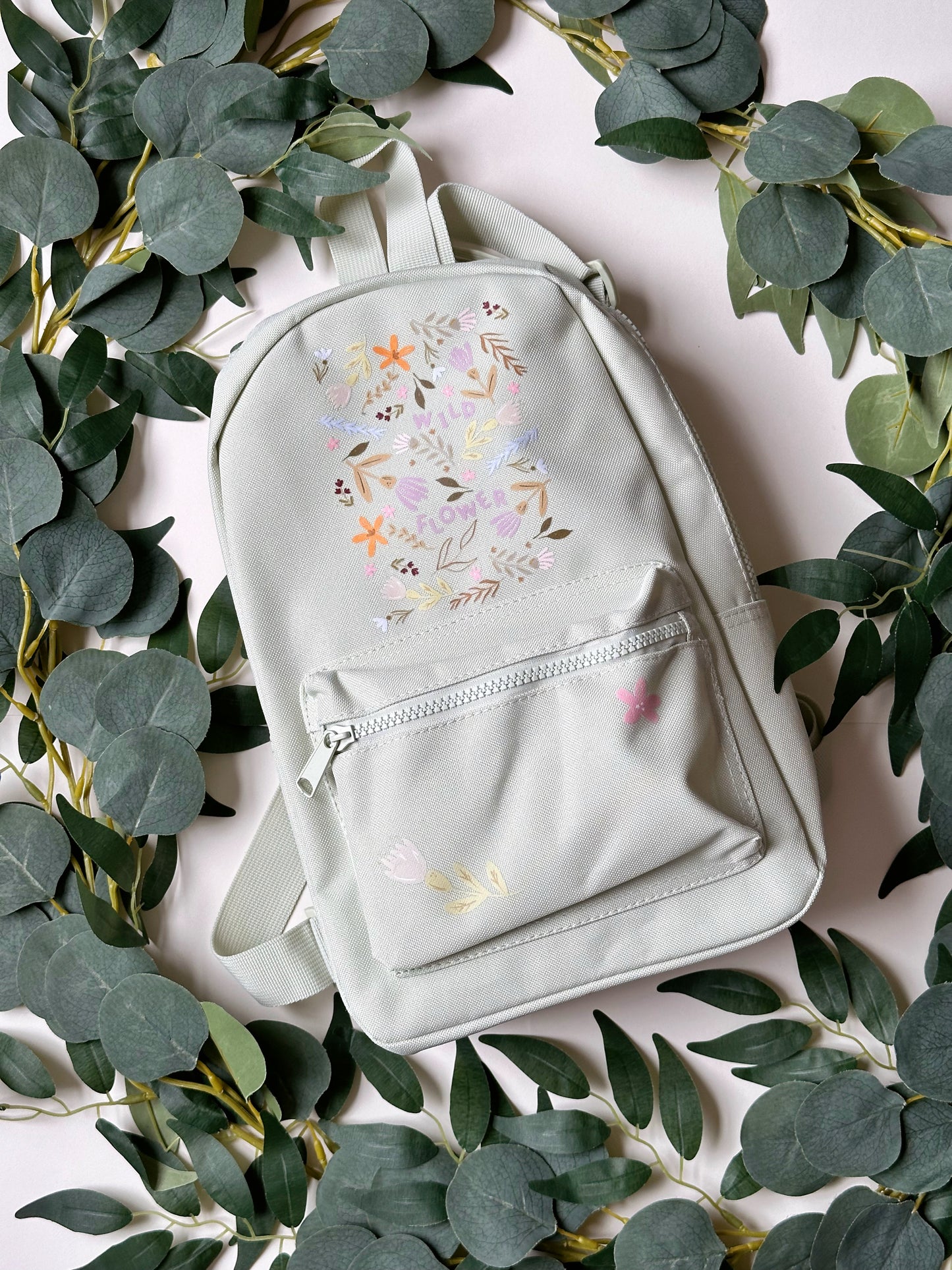 Spring Flowers Backpack Mini - Mint