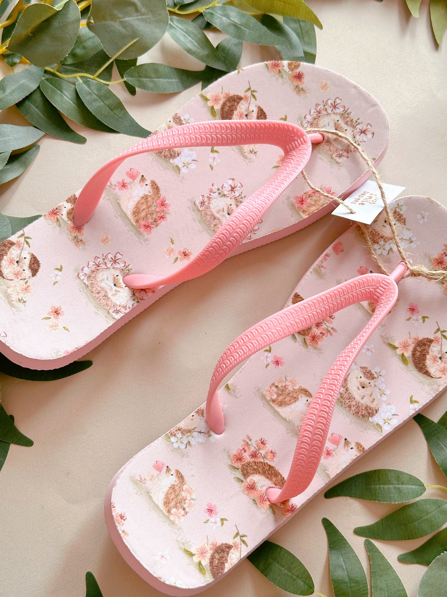 Sakura Hedgehog Flipflops - Adult