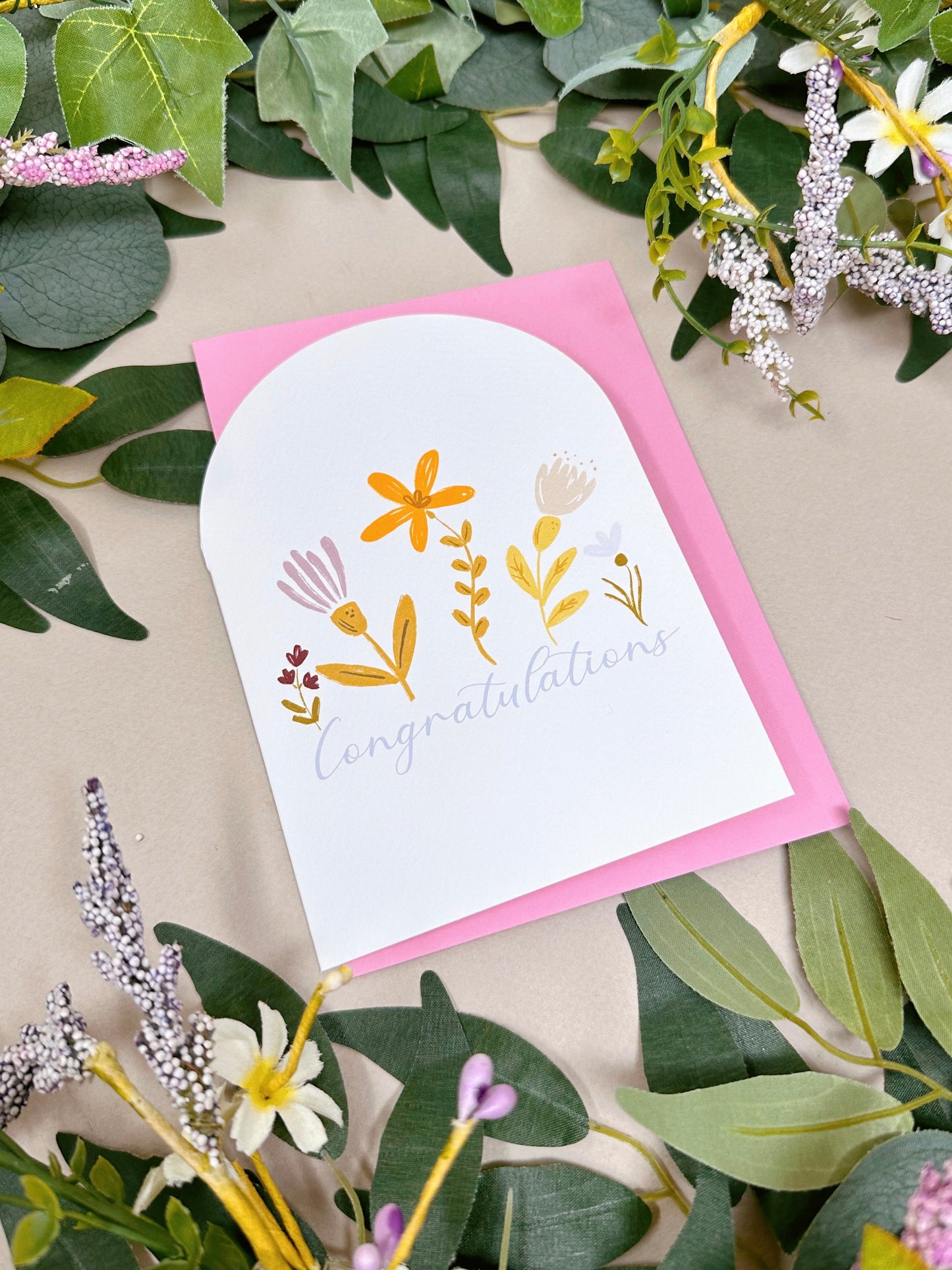 Floral Congratulation Card