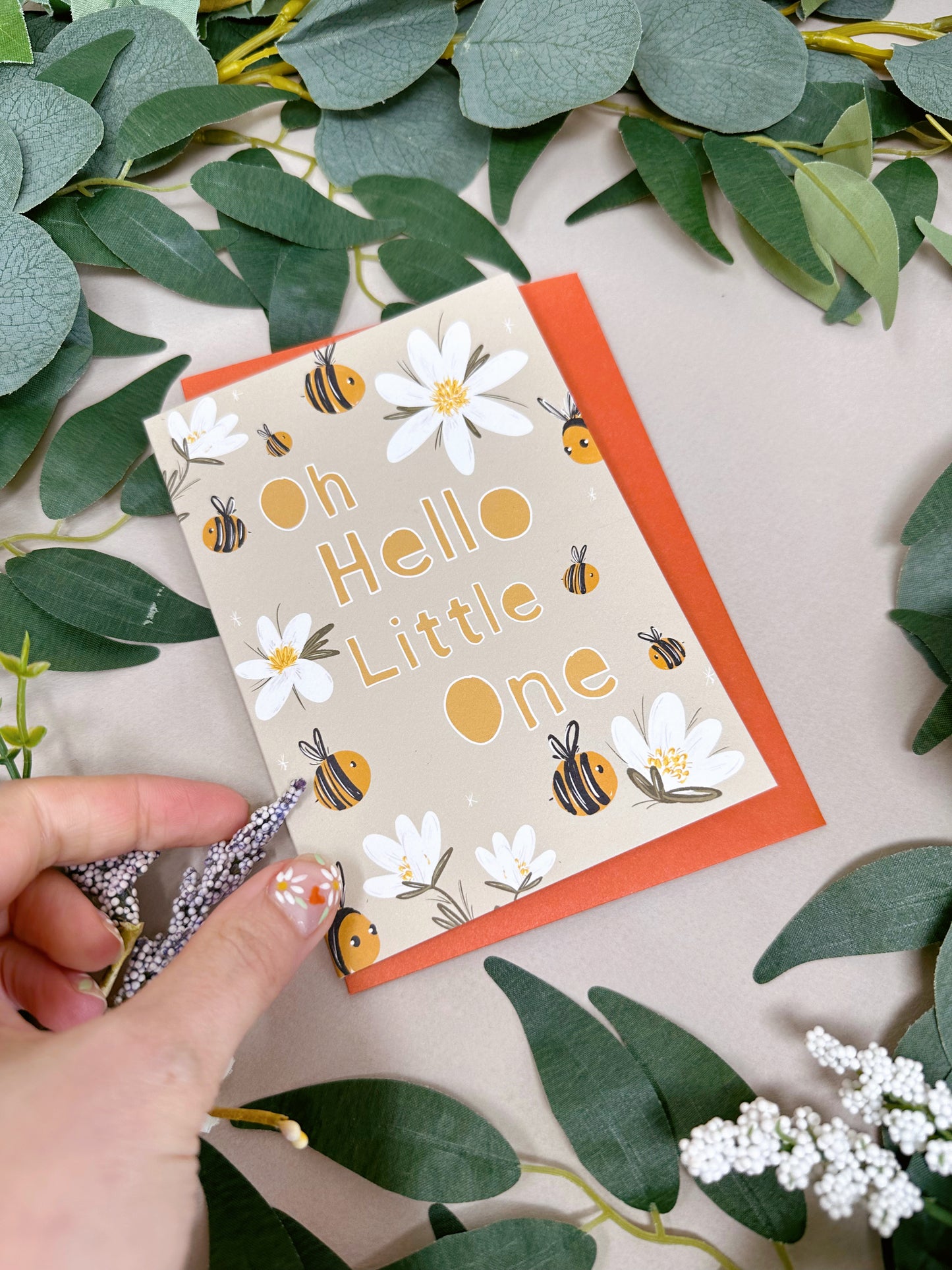 Hello Little One Bee New Baby Card