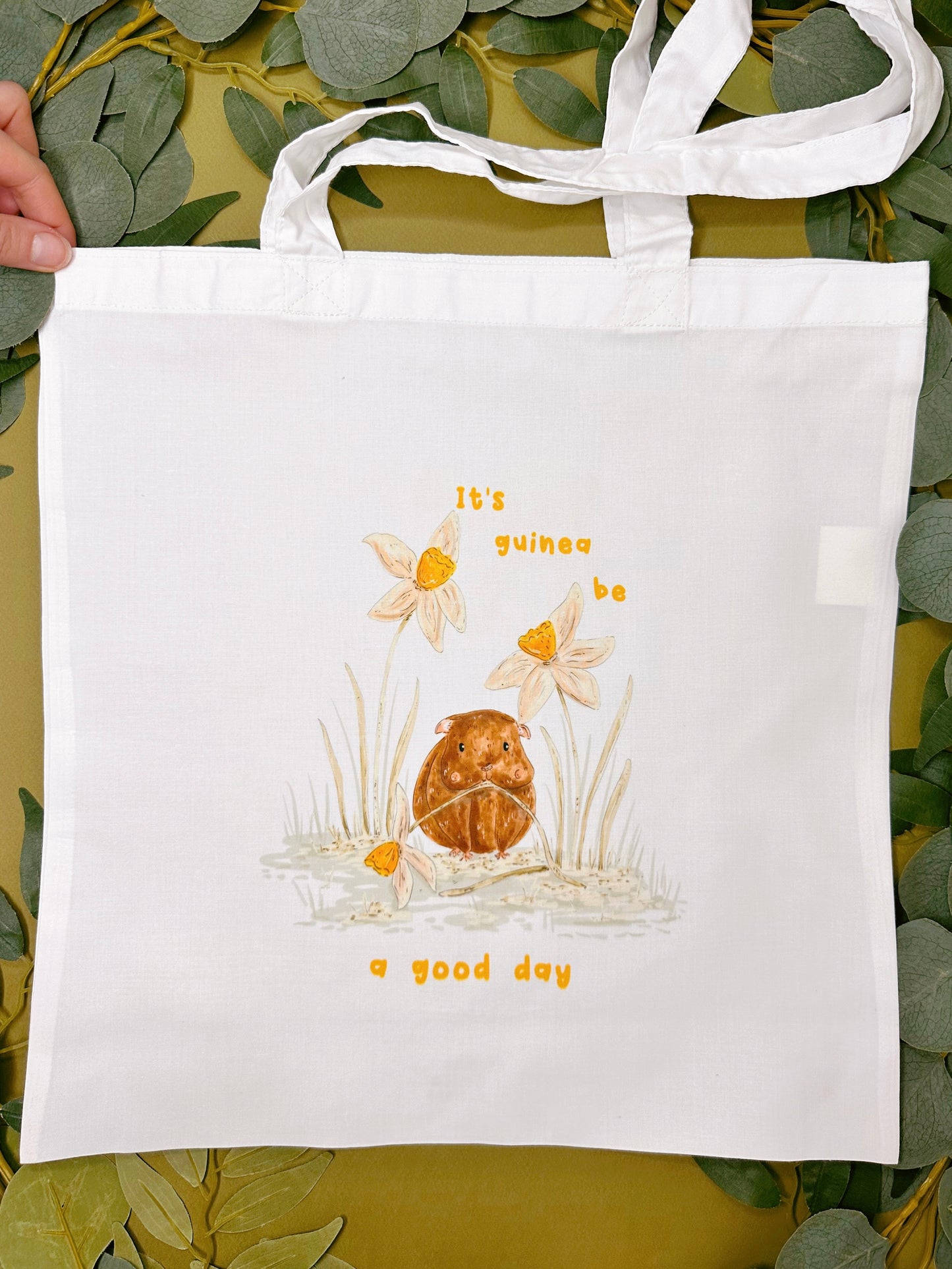 Daffodil Guinea Pig Tote Bag
