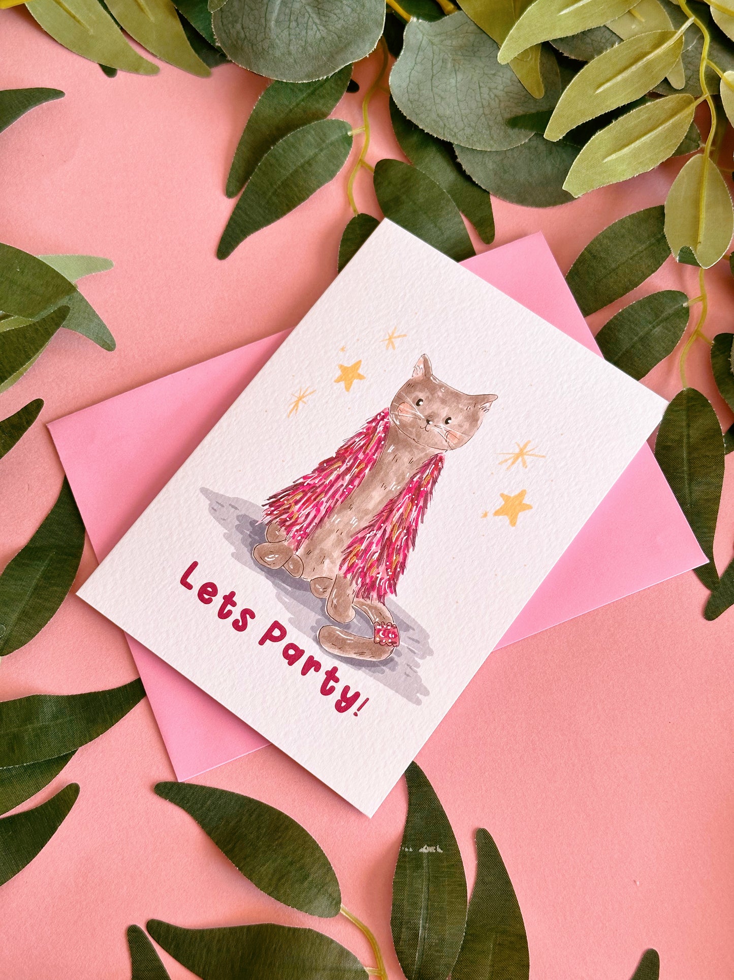 Lets Party Cat Era Birthday Card