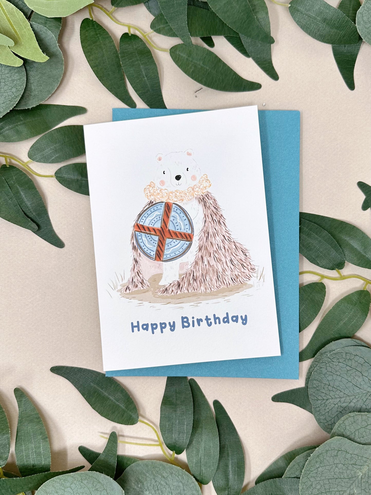 Warrior Polar Bear Birthday Card