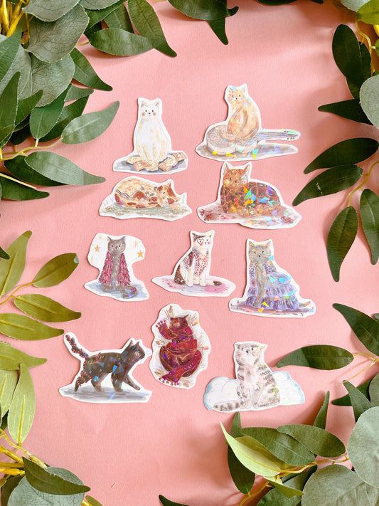 Era cats holographic sticker