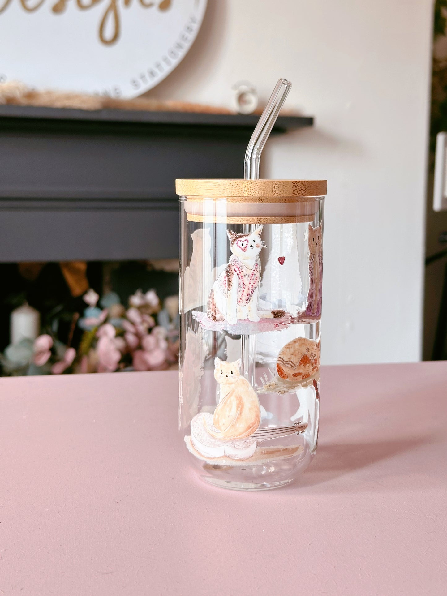 Era Cats Glass Tumbler