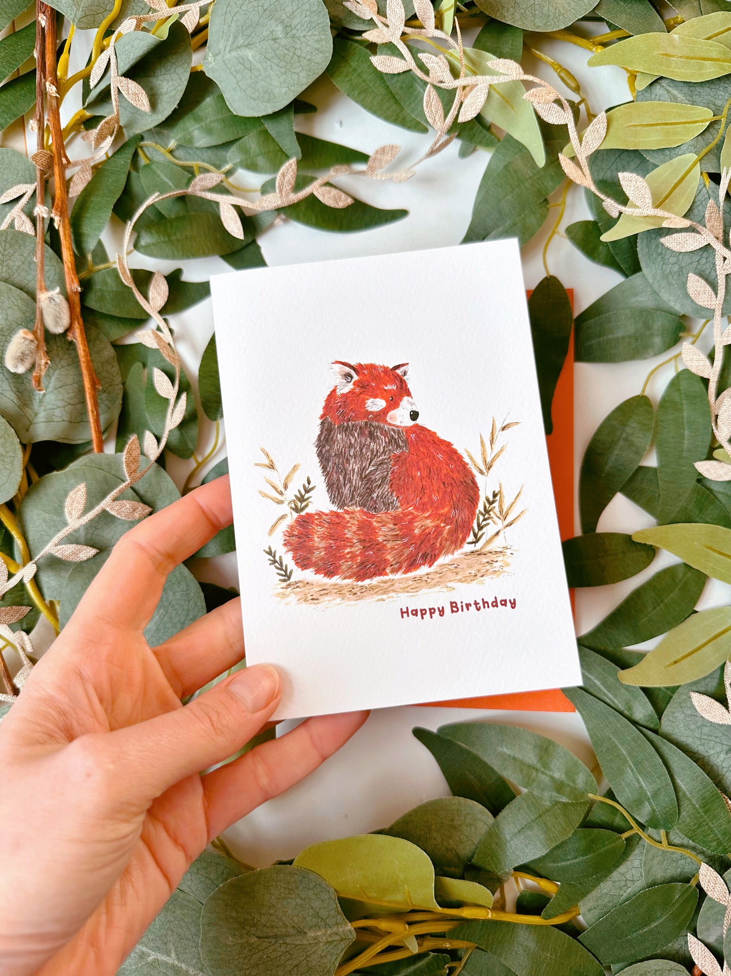 Red Panda Birthday Card