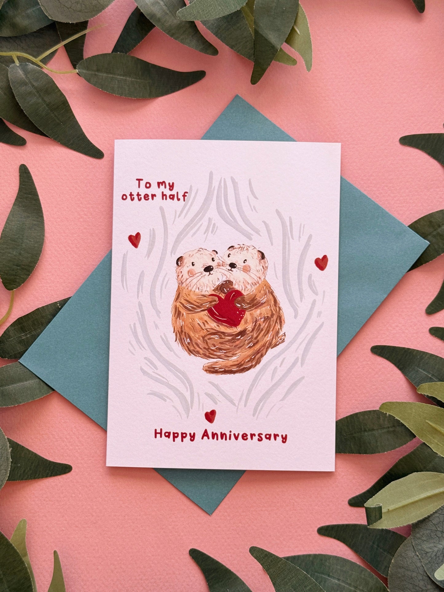Otter Anniversary Card