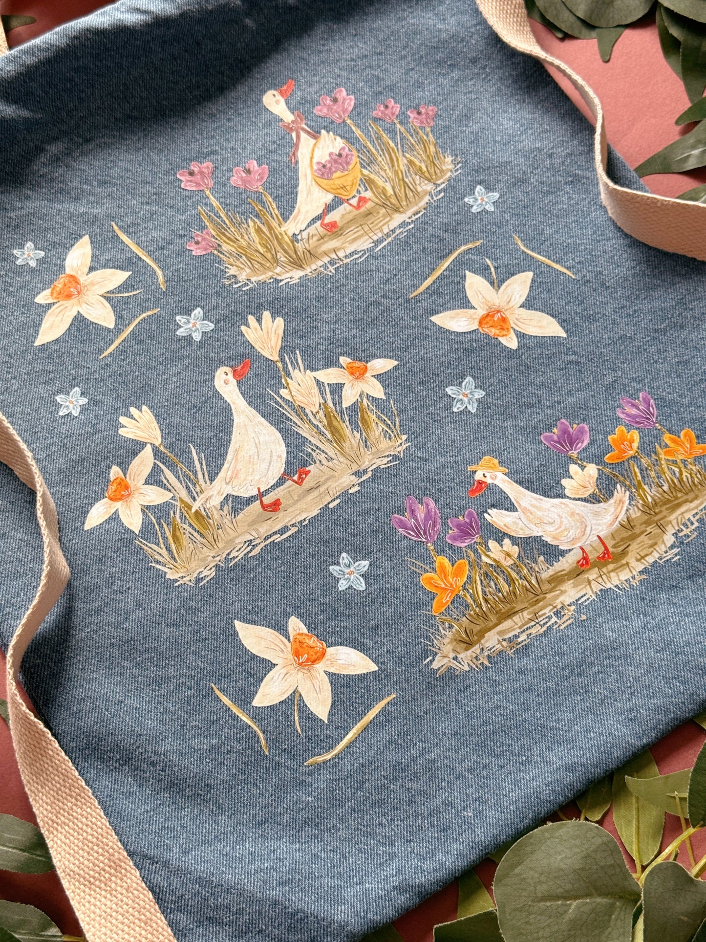Duck Drawstring Tote Bag