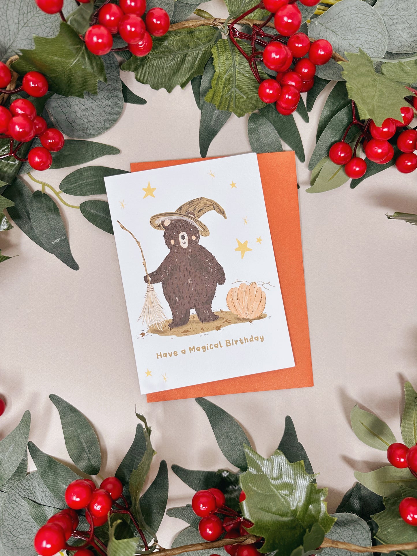 Witch Bear Birthday Card
