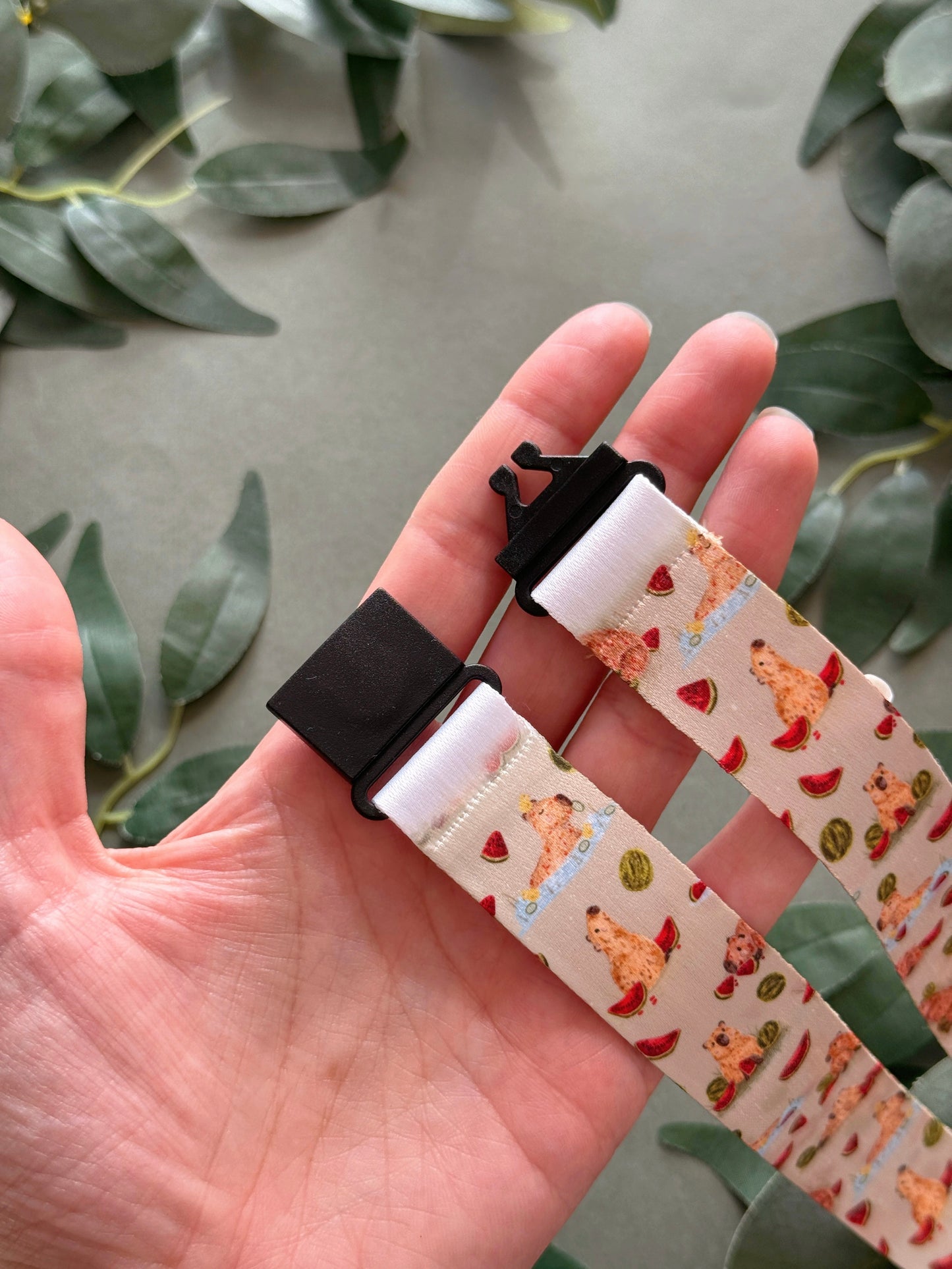 Watermelon Capybara Lanyard
