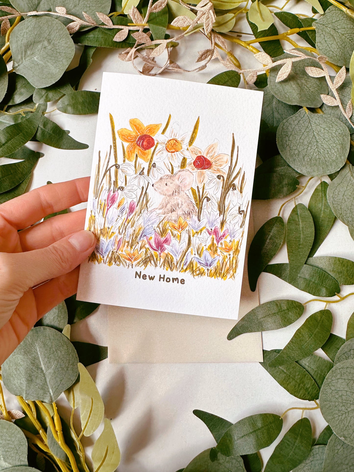 Garden Mouse New Home Card