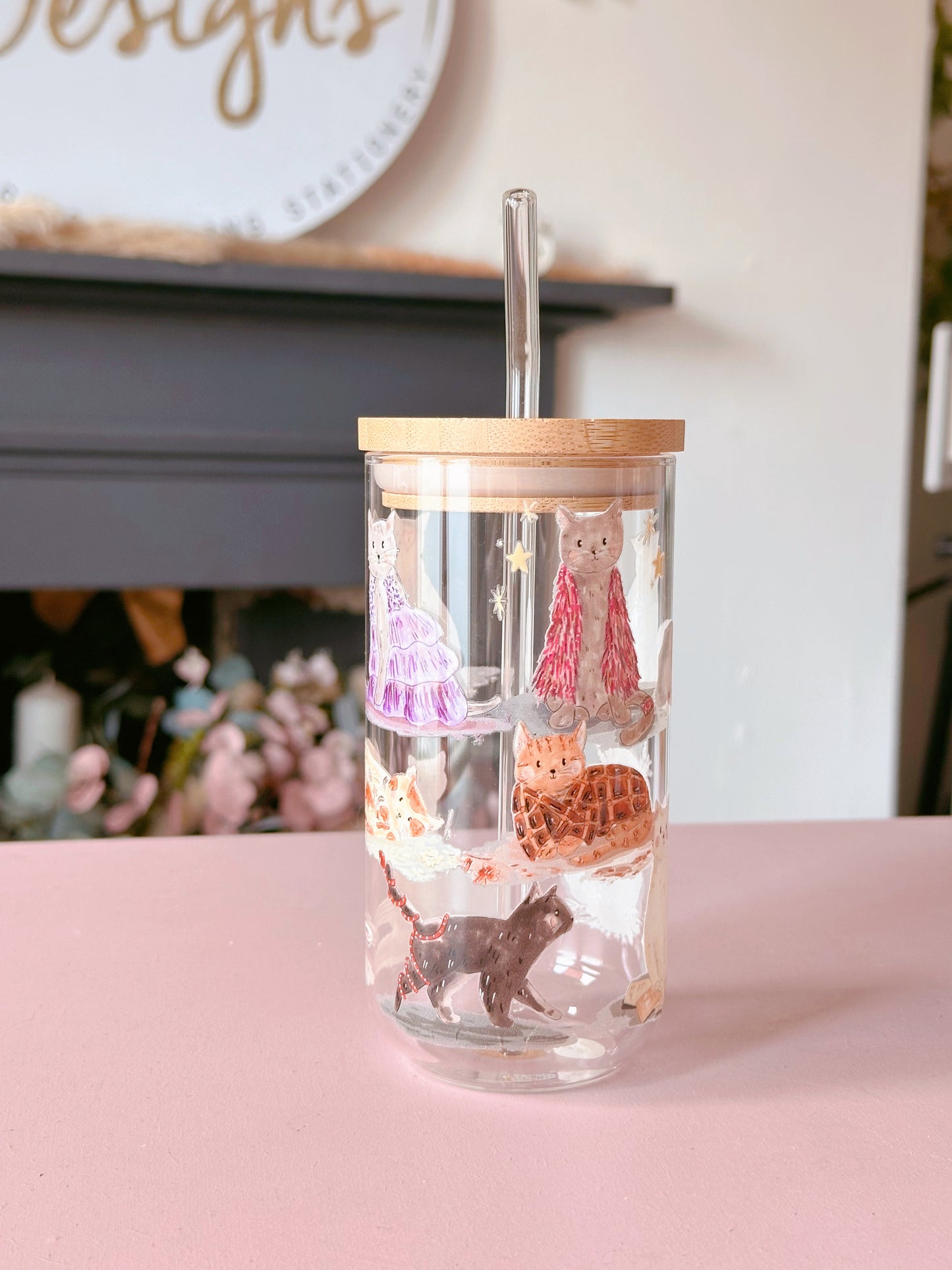 Era Cats Glass Tumbler